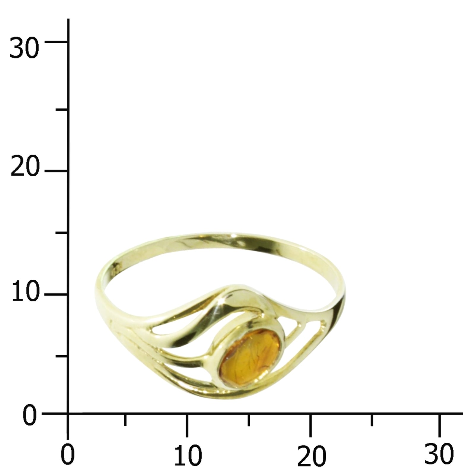 OSTSEE-SCHMUCK Fingerring »- Hella - Gold 333/000 - Bernstein«