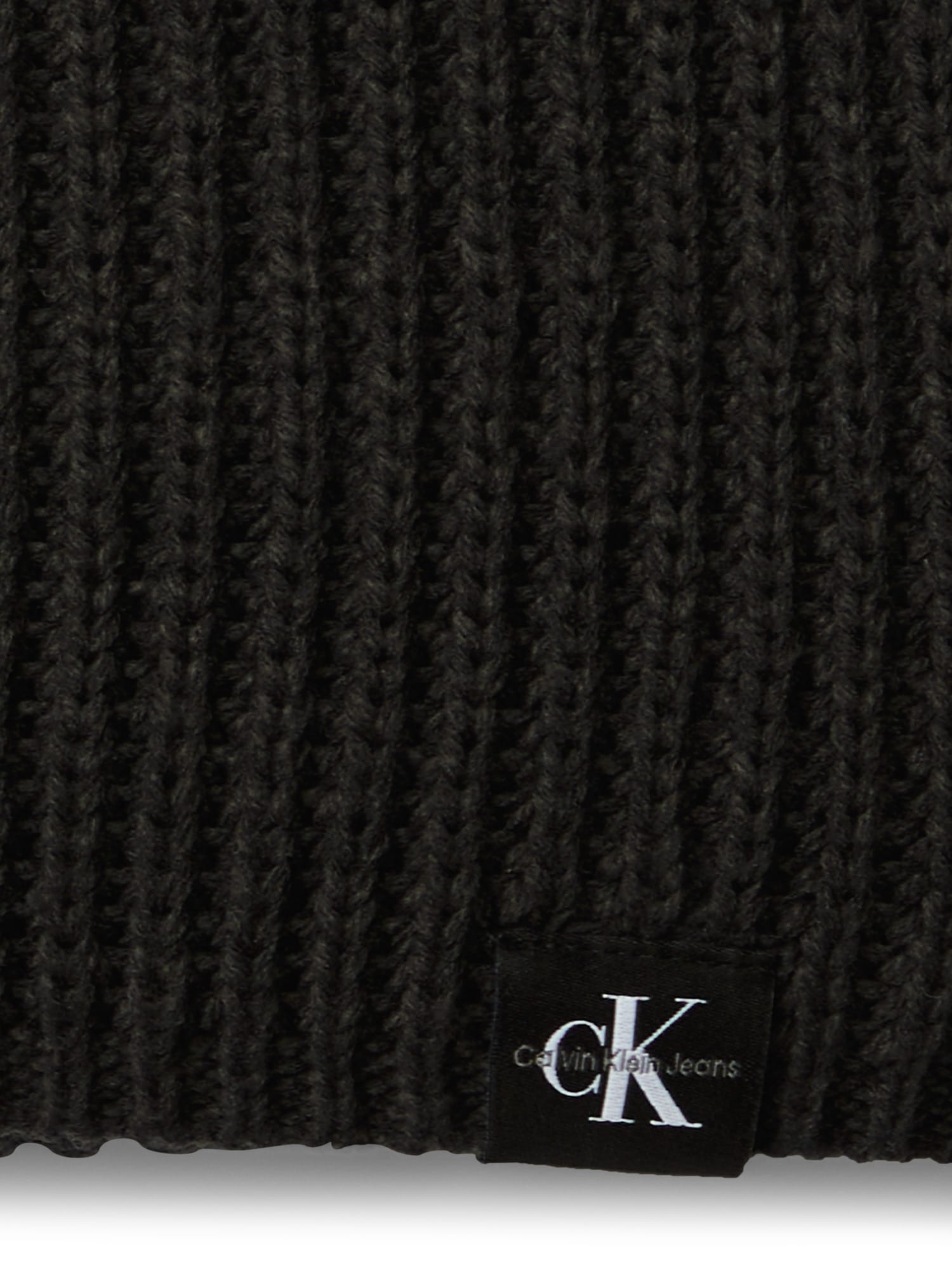 Calvin Klein Jeans Strickmütze »Monogram Rib Scarf Beanie Set«, mit Logopatch