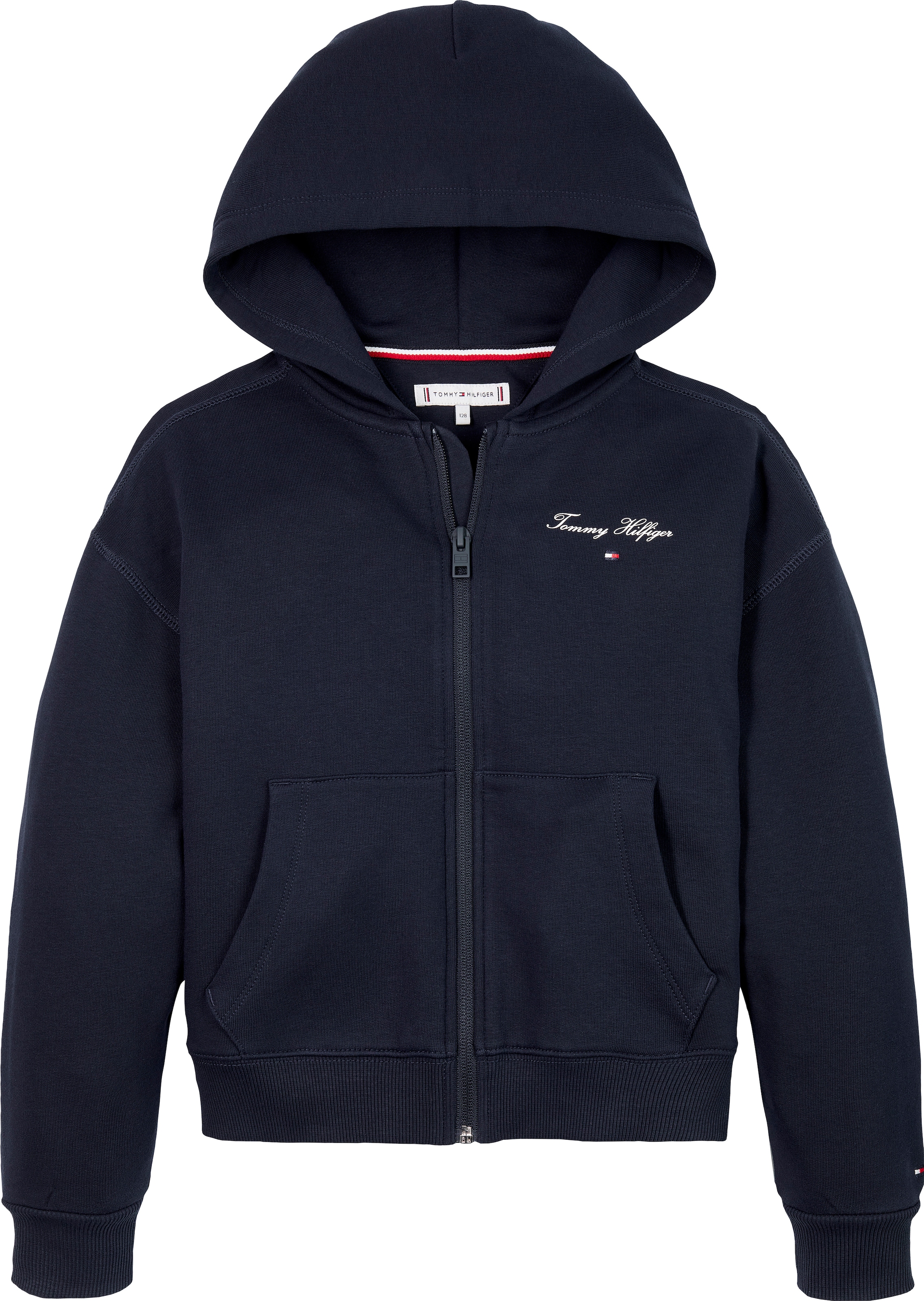 Tommy Hilfiger Sweatjacke »VARSITY ZIP THROUGH«, mit Logo vorne und hinten