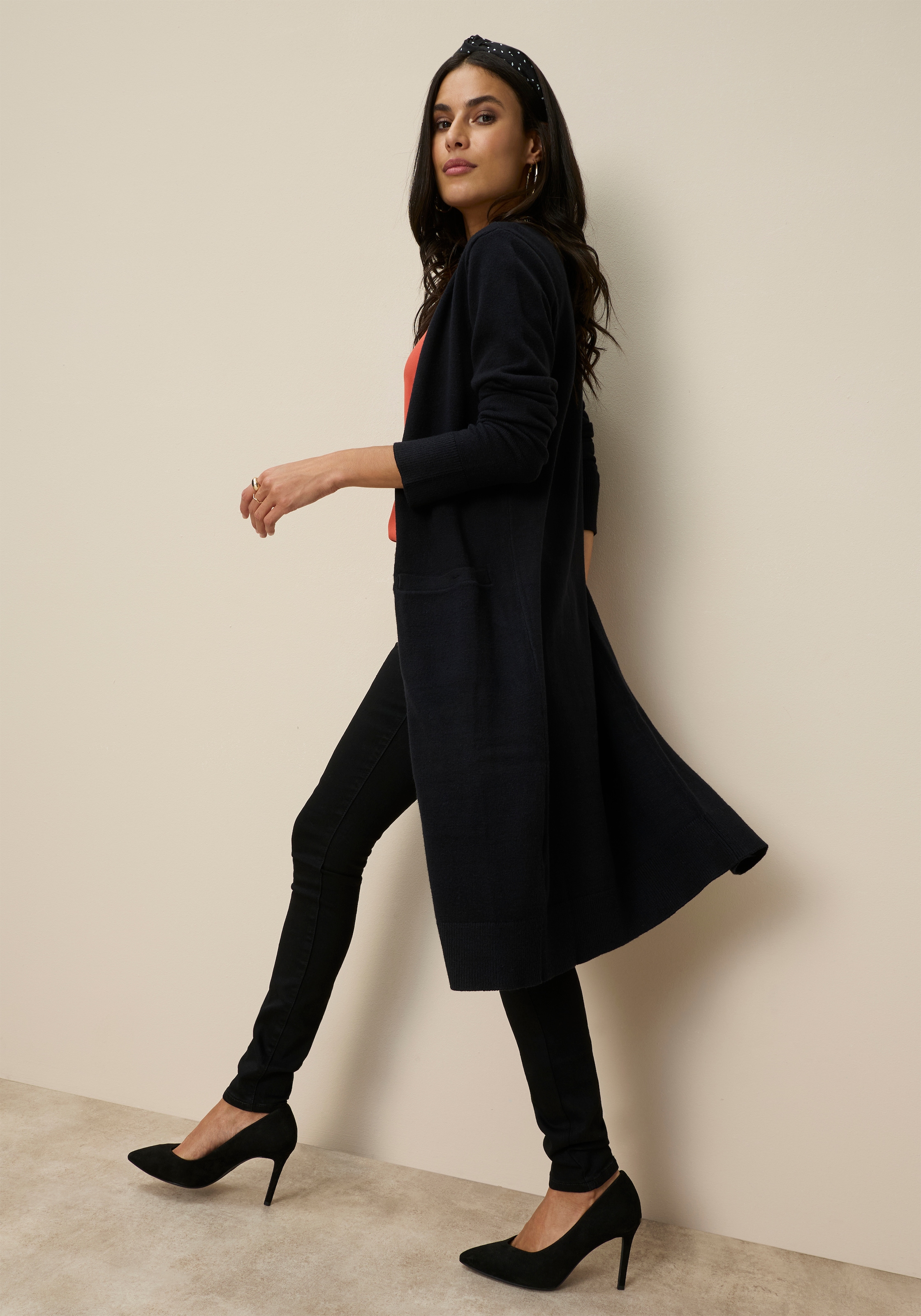 Tamaris Strickjacke in Longform aus kuschligem Viskosegestrick