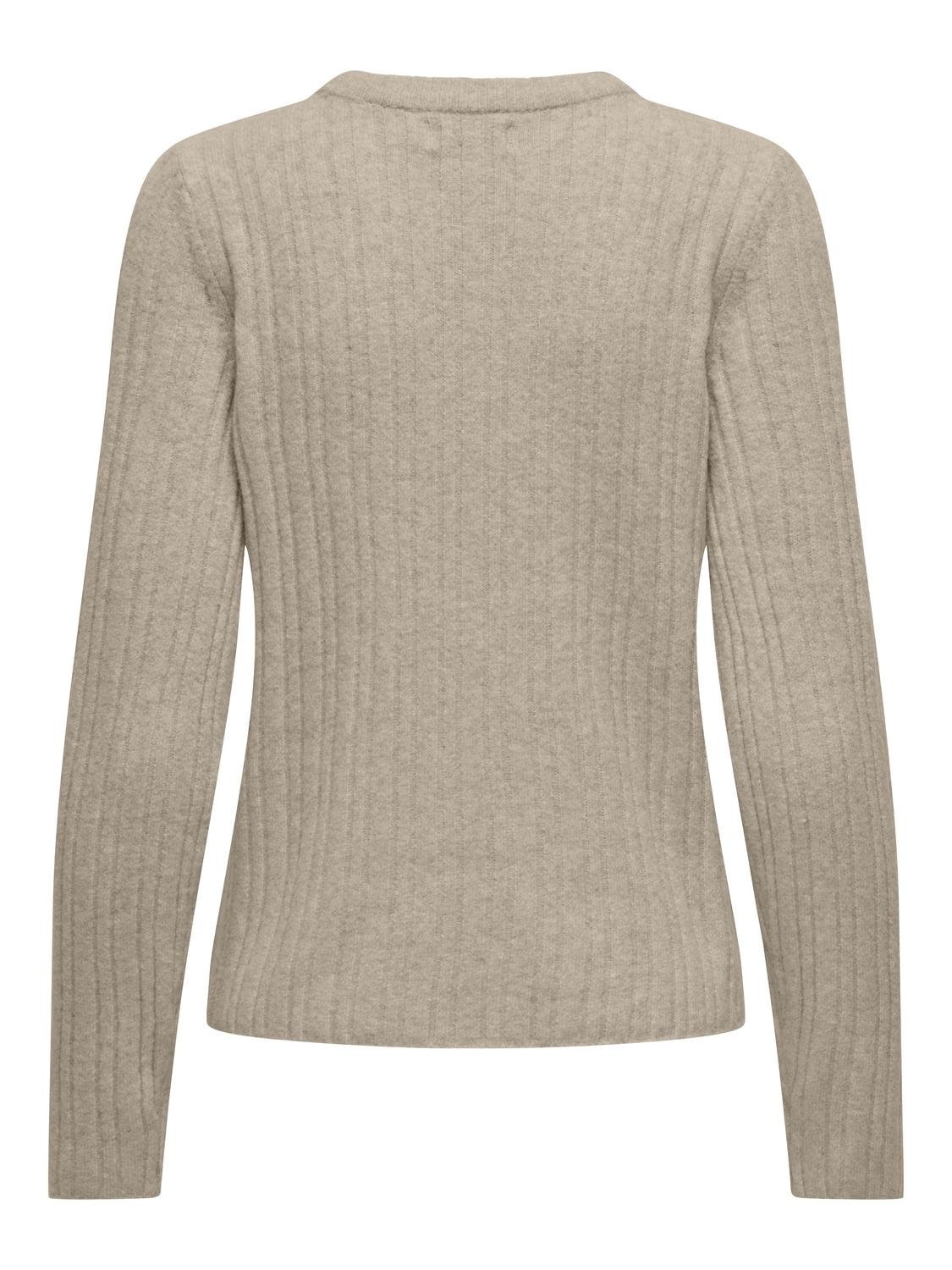 ONLY Rundhalspullover »ONLJEANETT LIFE L/S RIB O-NECK CC KNT«
