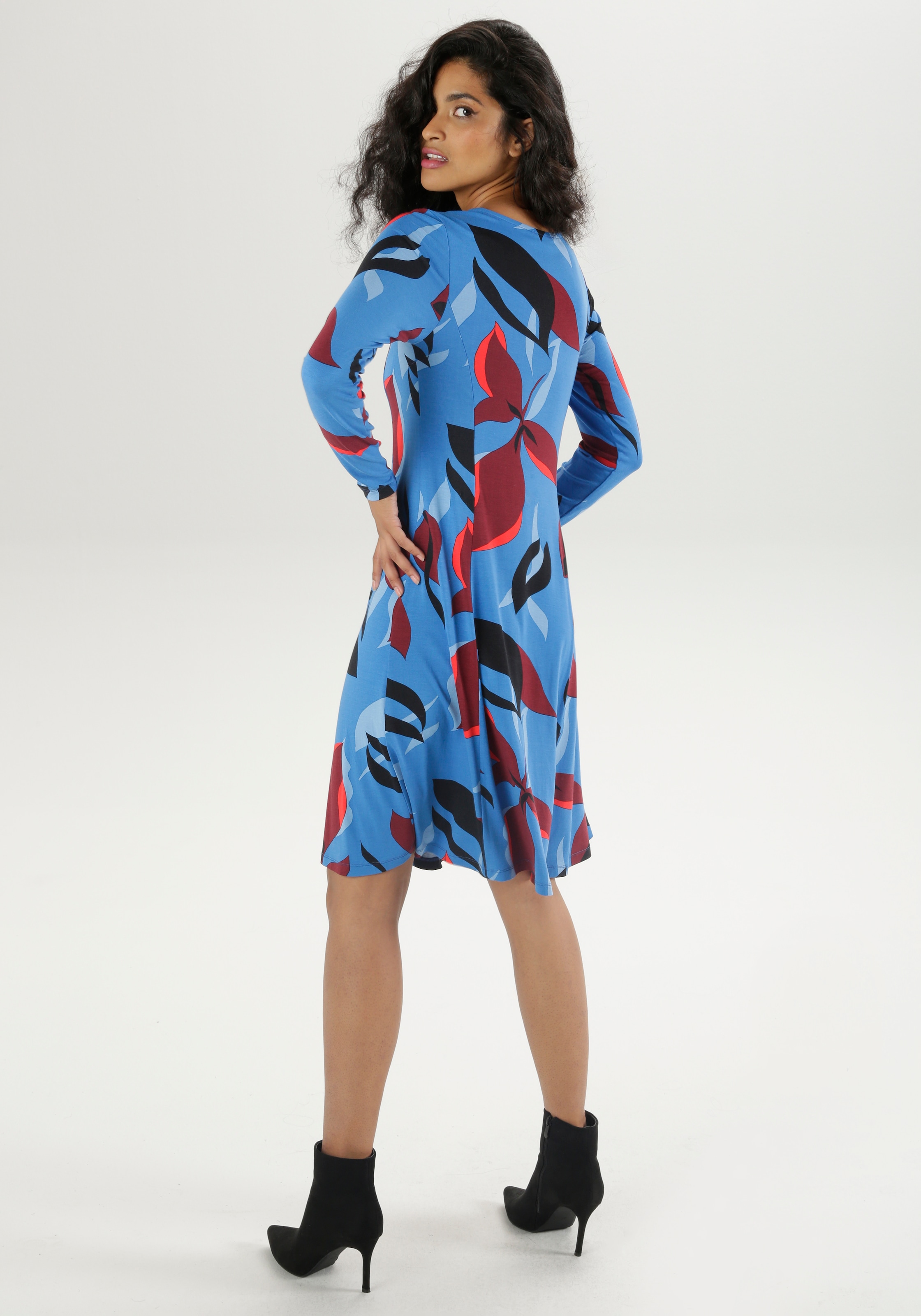 Aniston SELECTED Jerseykleid, in leichter A-Linien-Form