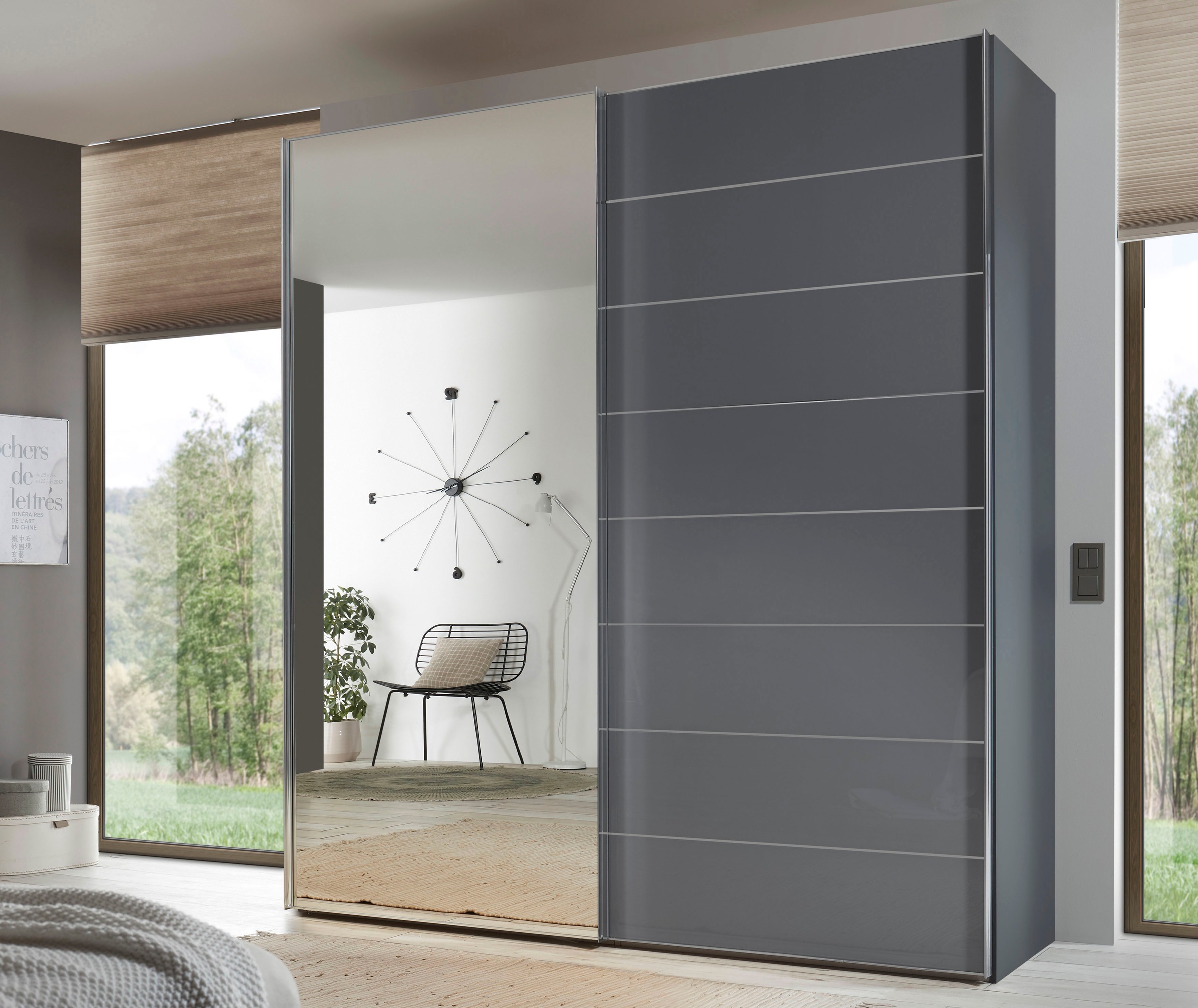 STAUD Schwebetürenschrank »Sonate Como mit Spiegel, Made in Germany« Mit vier verschiedenen Ausstattungsvarianten