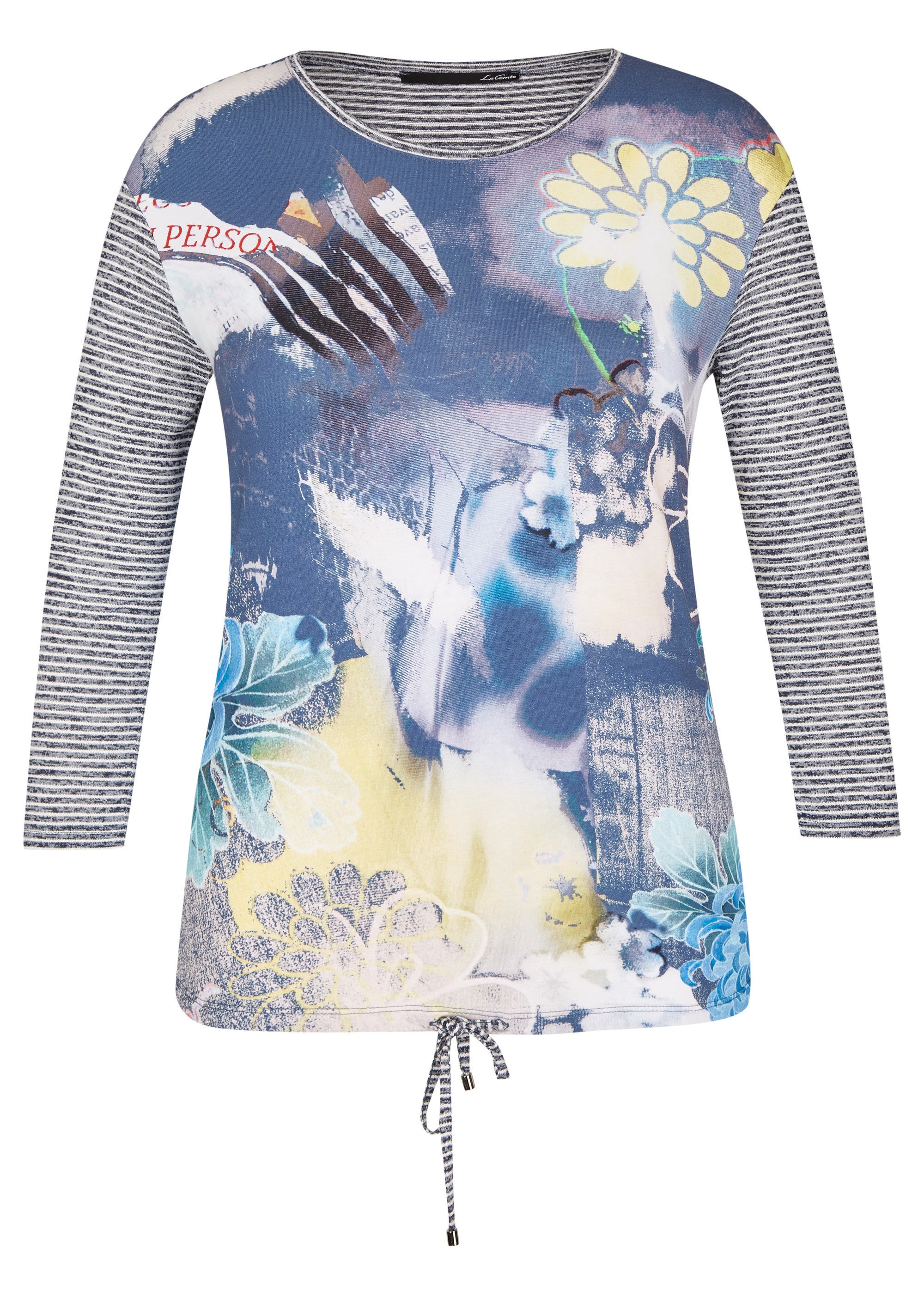 LeComte Shirt mit Ringeln und Front-Print