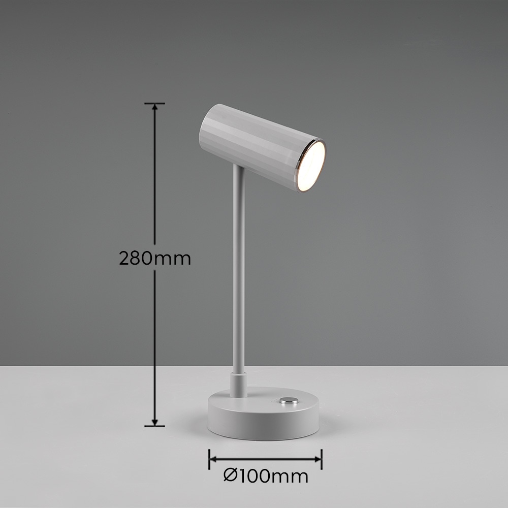REALITY Leuchten LED Tischleuchte »Lenny«, 1 flammig, Leuchtmittel LED-Board | LED fest integriert, Akku Tischlampe mit USB-C Anschluss, dimmbar, Lichtfarbe einstellbar