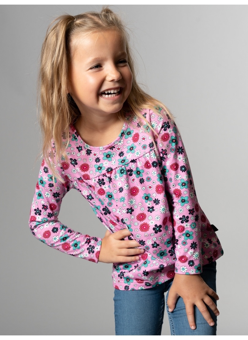 Trigema Longsleeve »TRIGEMA Langarmshirt mit Blumen-Muster«, (1 tlg.)