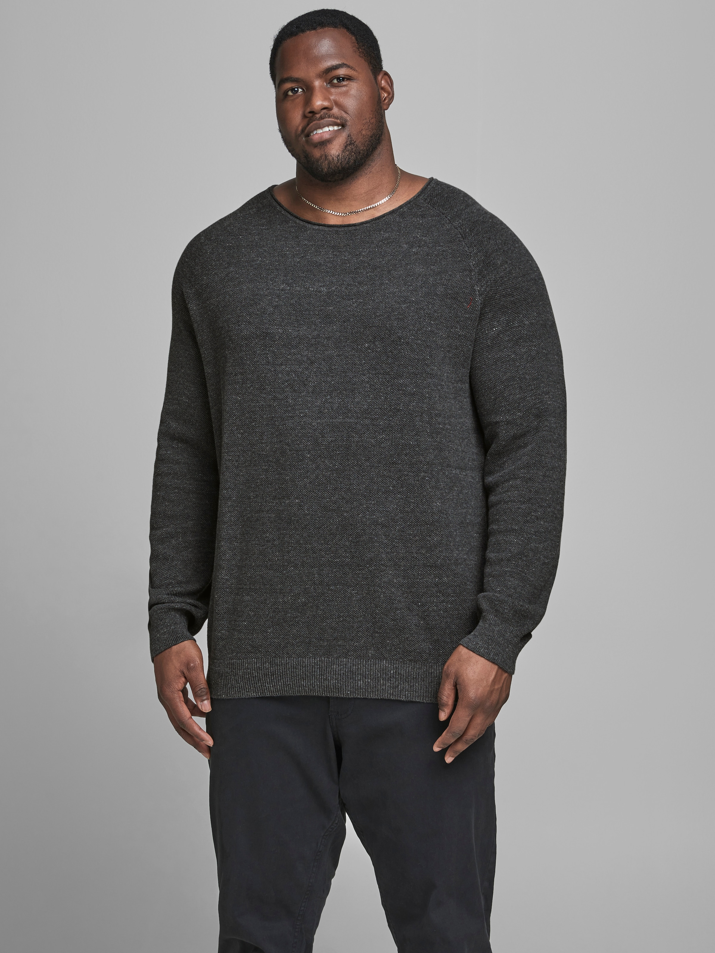 Jack & Jones PlusSize Rundhalspullover »JJEHILL KNIT CREW NECK NOOS PLS«, mit Rundhalsausschnitt