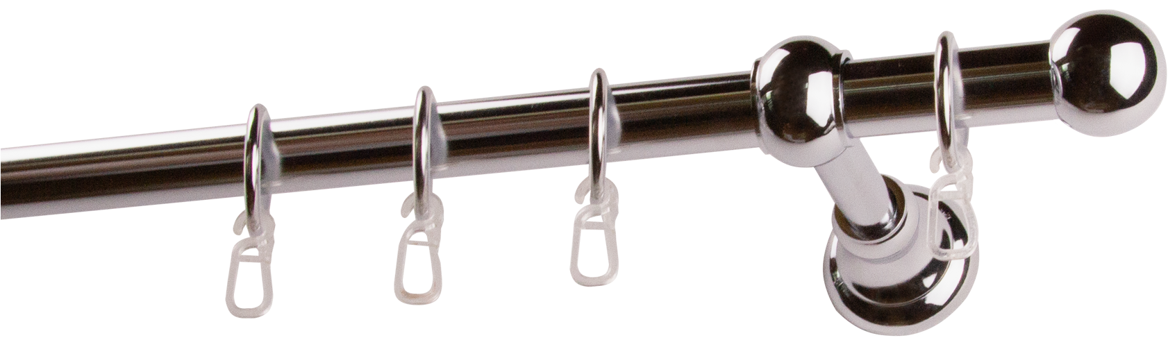 GARESA Gardinenstange »ANDREA« Ø 20 mm 1 läufig-läufig Wunschmaßlänge Vorhanggarnitur, verlängerbar, Endknopf Kugel kurz, mit Ringen