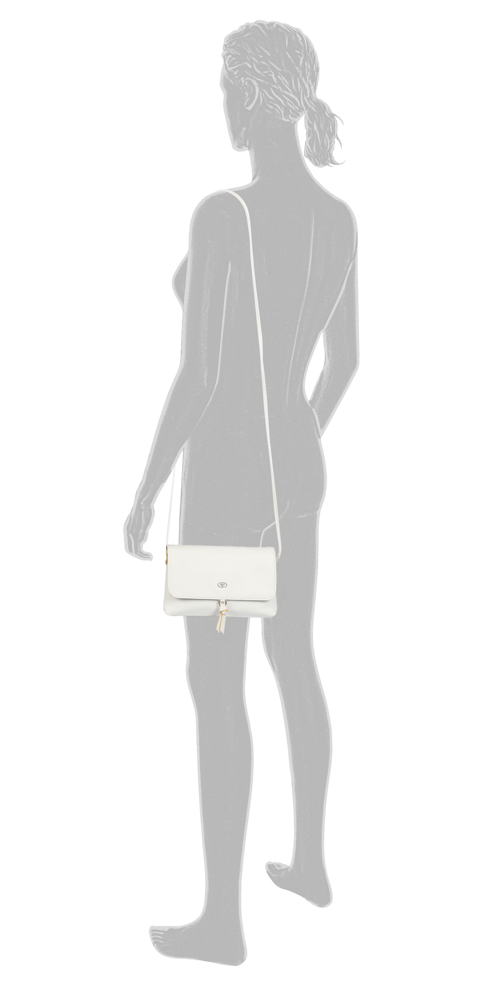 TOM TAILOR Umhängetasche »Luna« mit hochglänzendem Logo und kleinem dekorativen Knoten