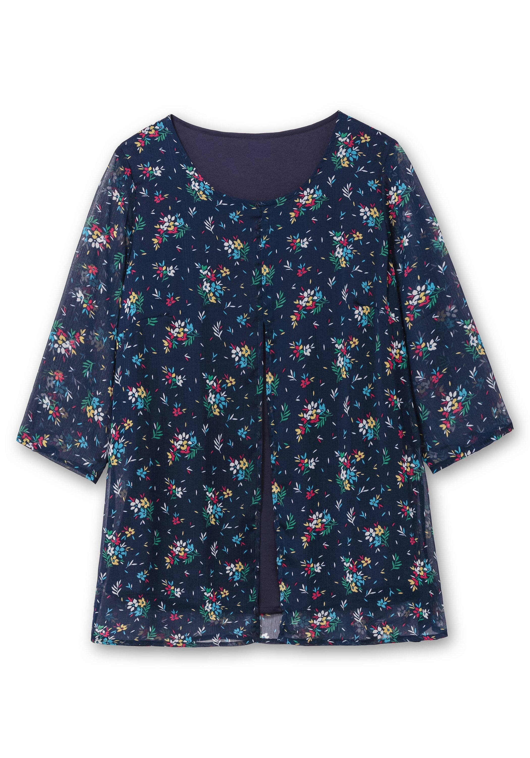 Sheego Longtunika »Longtunika im Lagenlook, mit Blumenprint«
