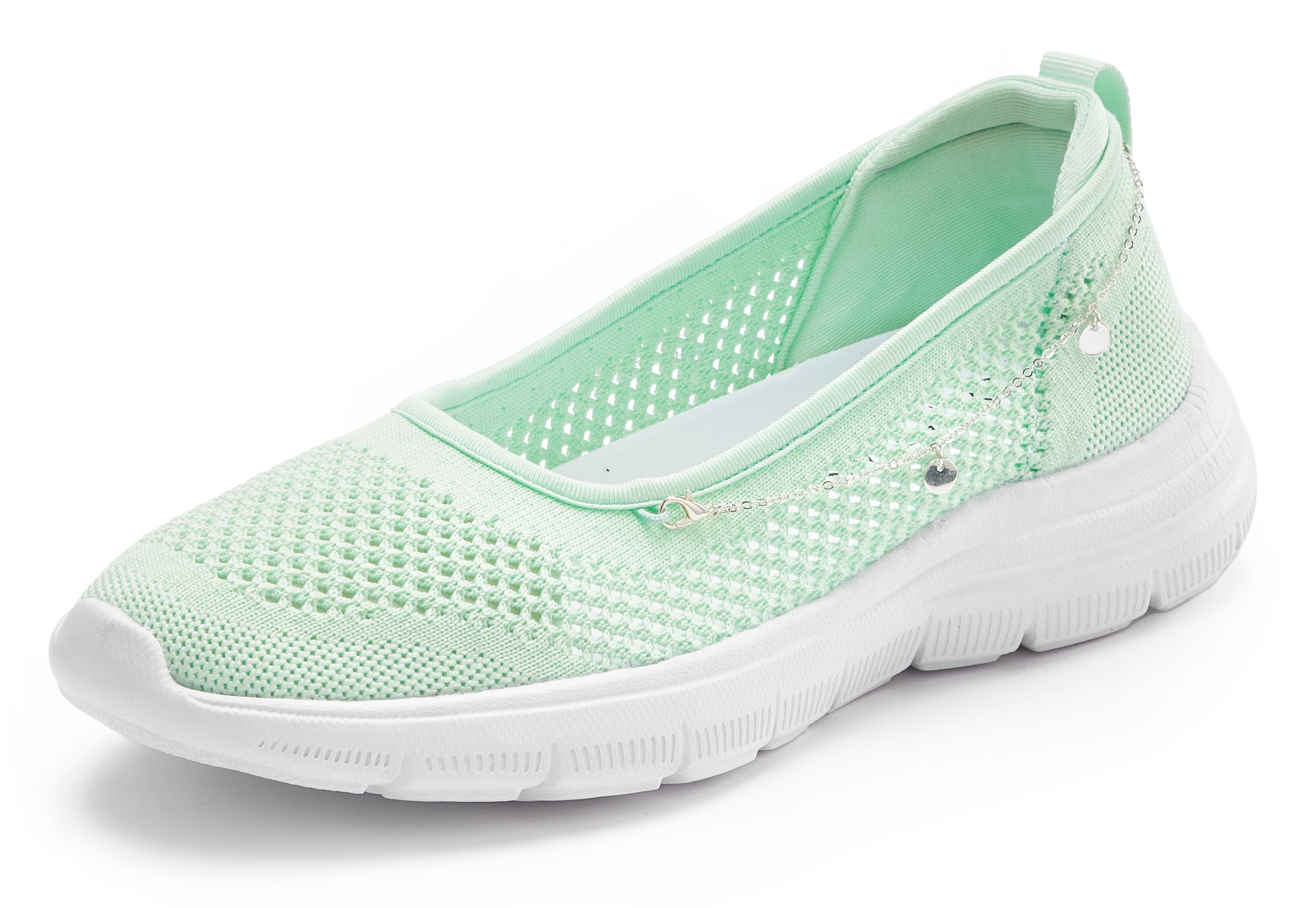 Sneaker »Slip-On-Sneaker«, mit Ketten-Element, Slipper, Ballerina, Halbschuhe VEGAN