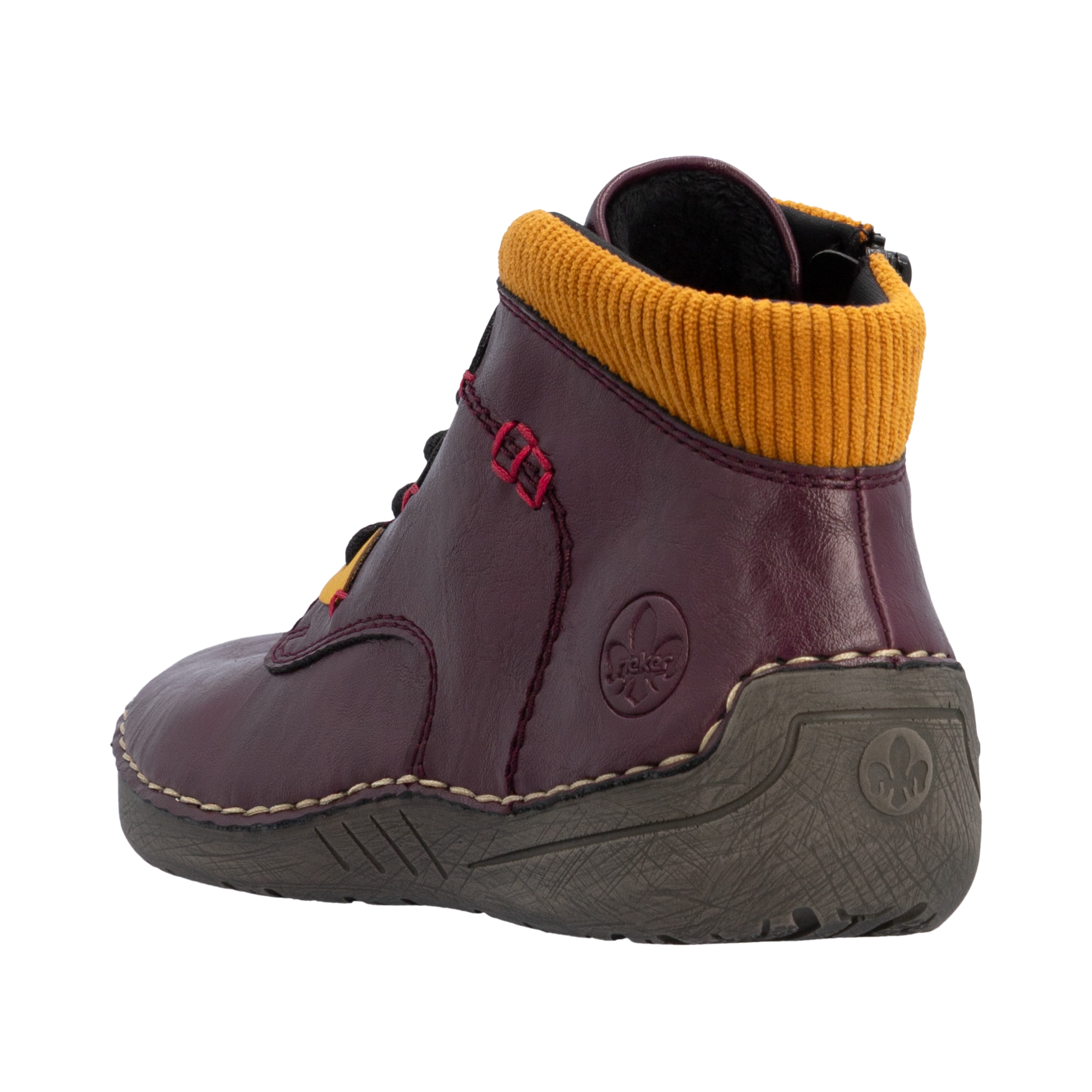 Rieker Schnürboots  Stiefelette, Casualboots, High Top Sneaker mit Innenreißverschluss