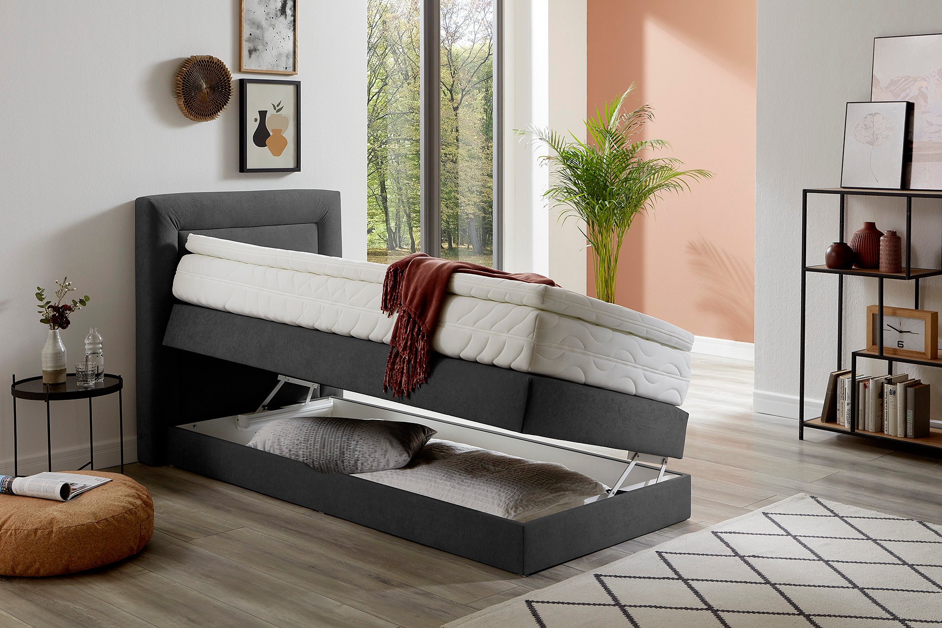 Westfalia Schlafkomfort Boxspringbett wahlweise mit Bettkasten und Topper