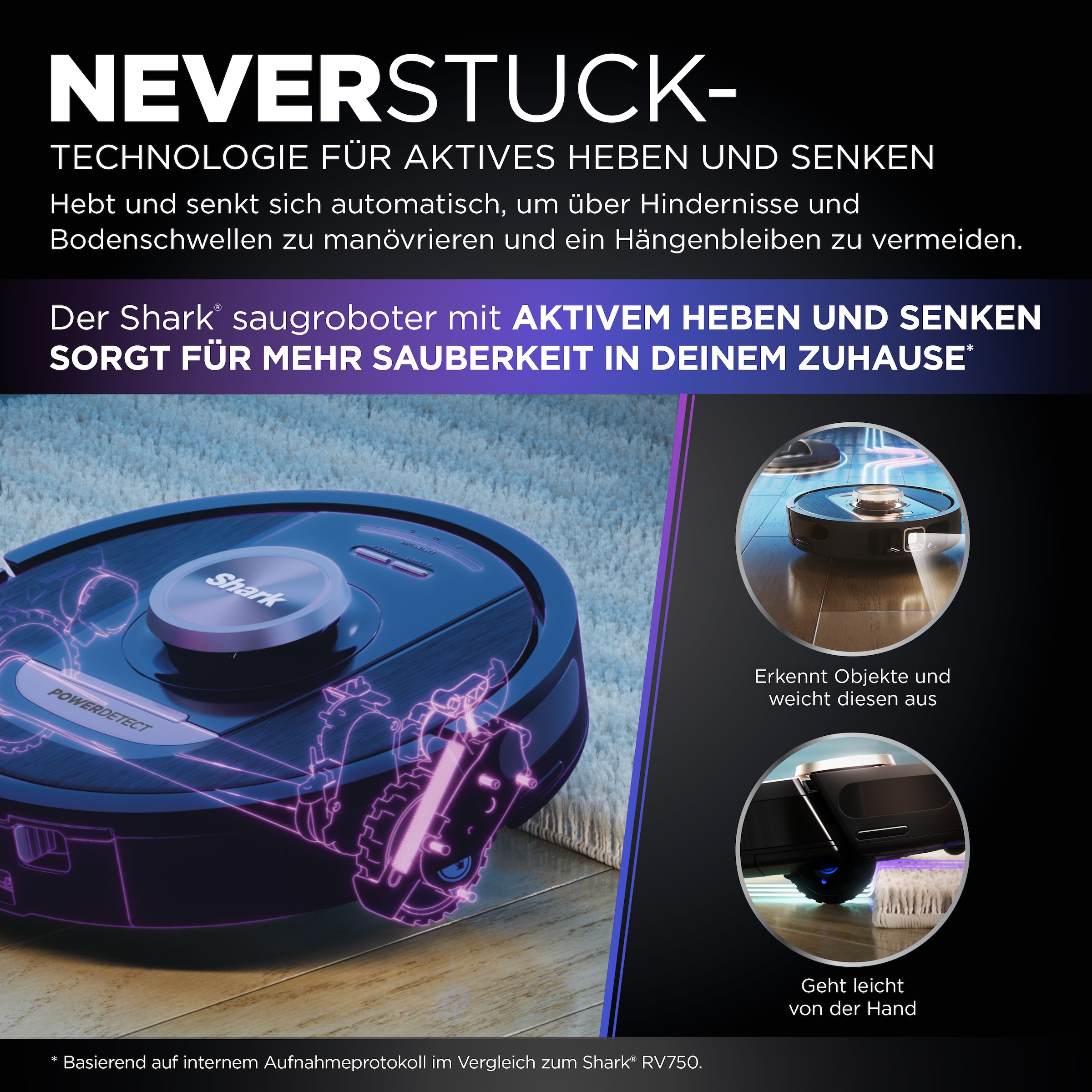 Shark Nass-Trocken-Saugroboter »RV2620WAEU«, PowerDetect selbstentleerender Saugroboter