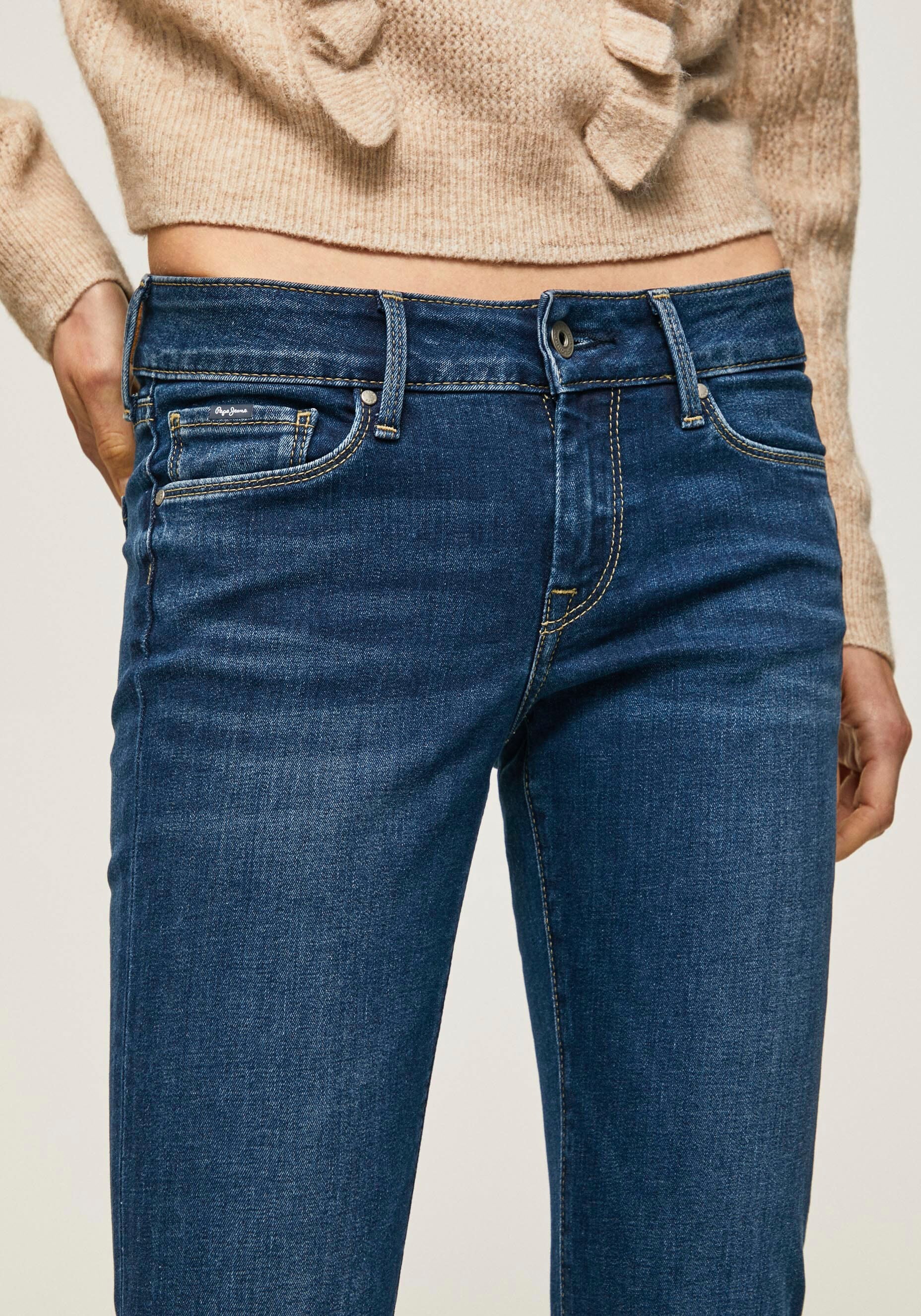 Pepe Jeans Skinny-fit-Jeans »SOHO«, im 5-Pocket-Stil mit 1-Knopf Bund und Stretch-Anteil