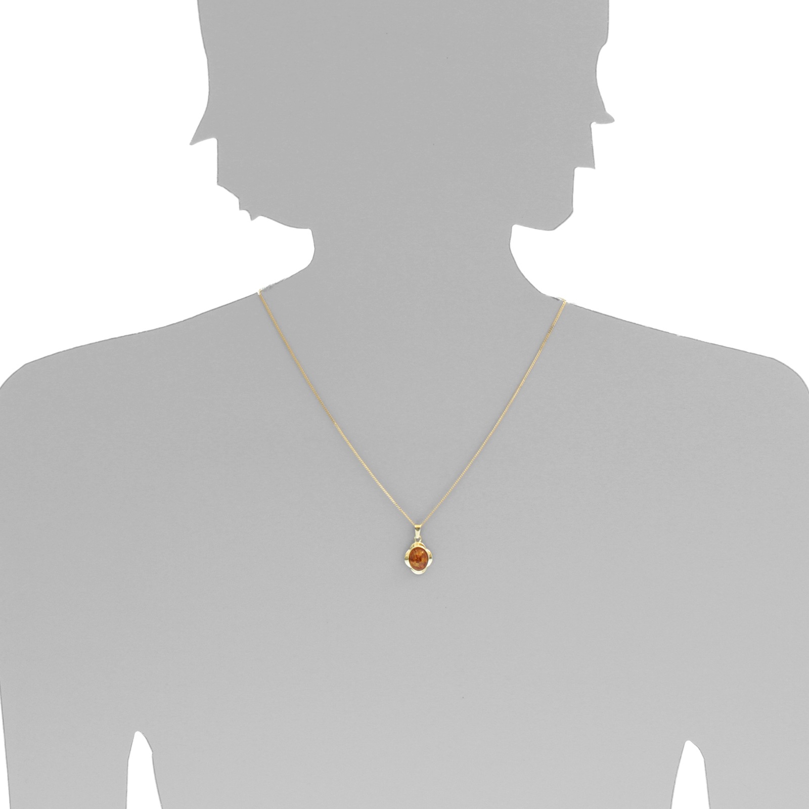 OSTSEE-SCHMUCK Kettenanhänger »- Melle - Gold 333/000 - Bernstein«