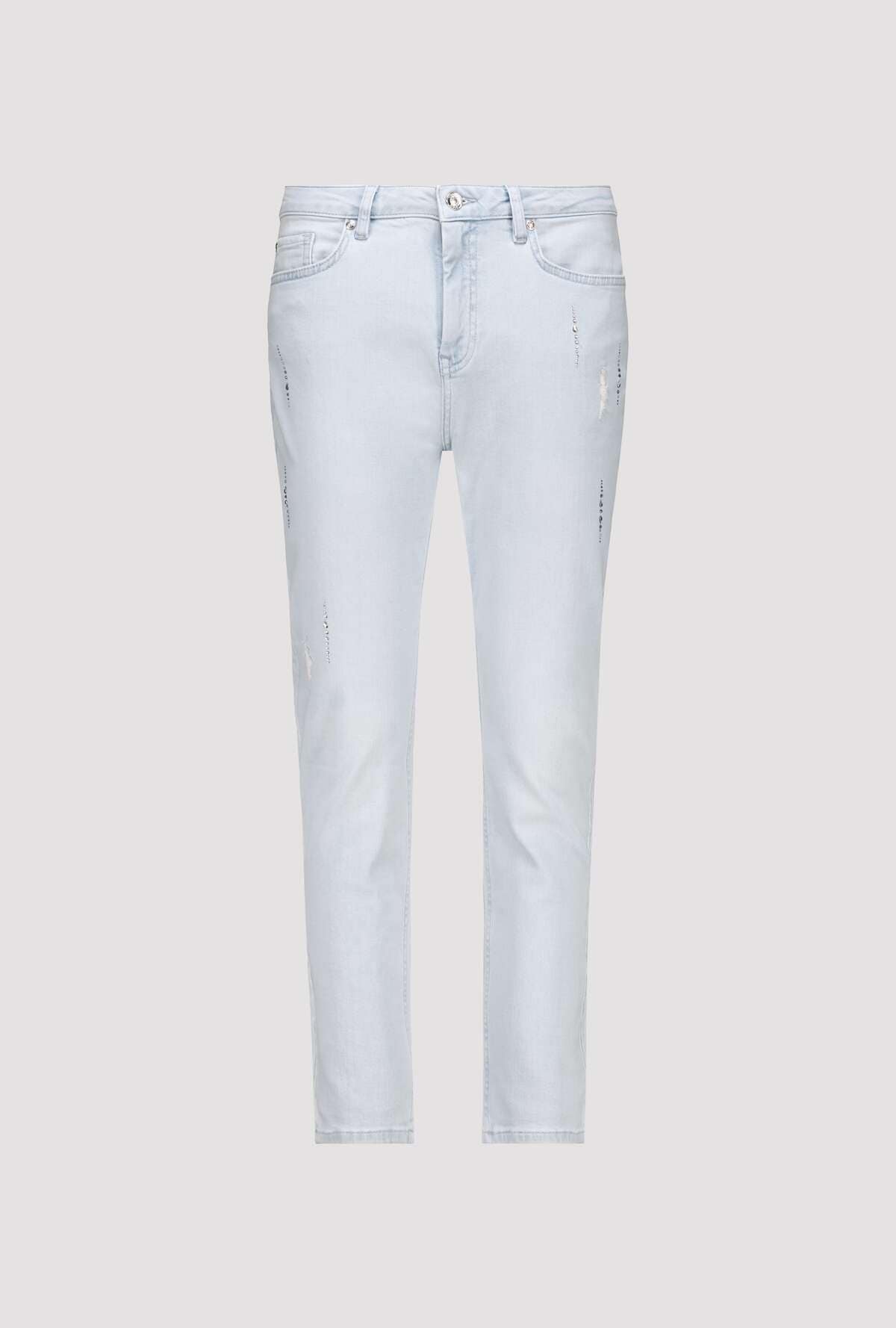 Monari 7/8-Jeans »Basic« mit strahlenden Strasssteinen, 5-Pocket-Form
