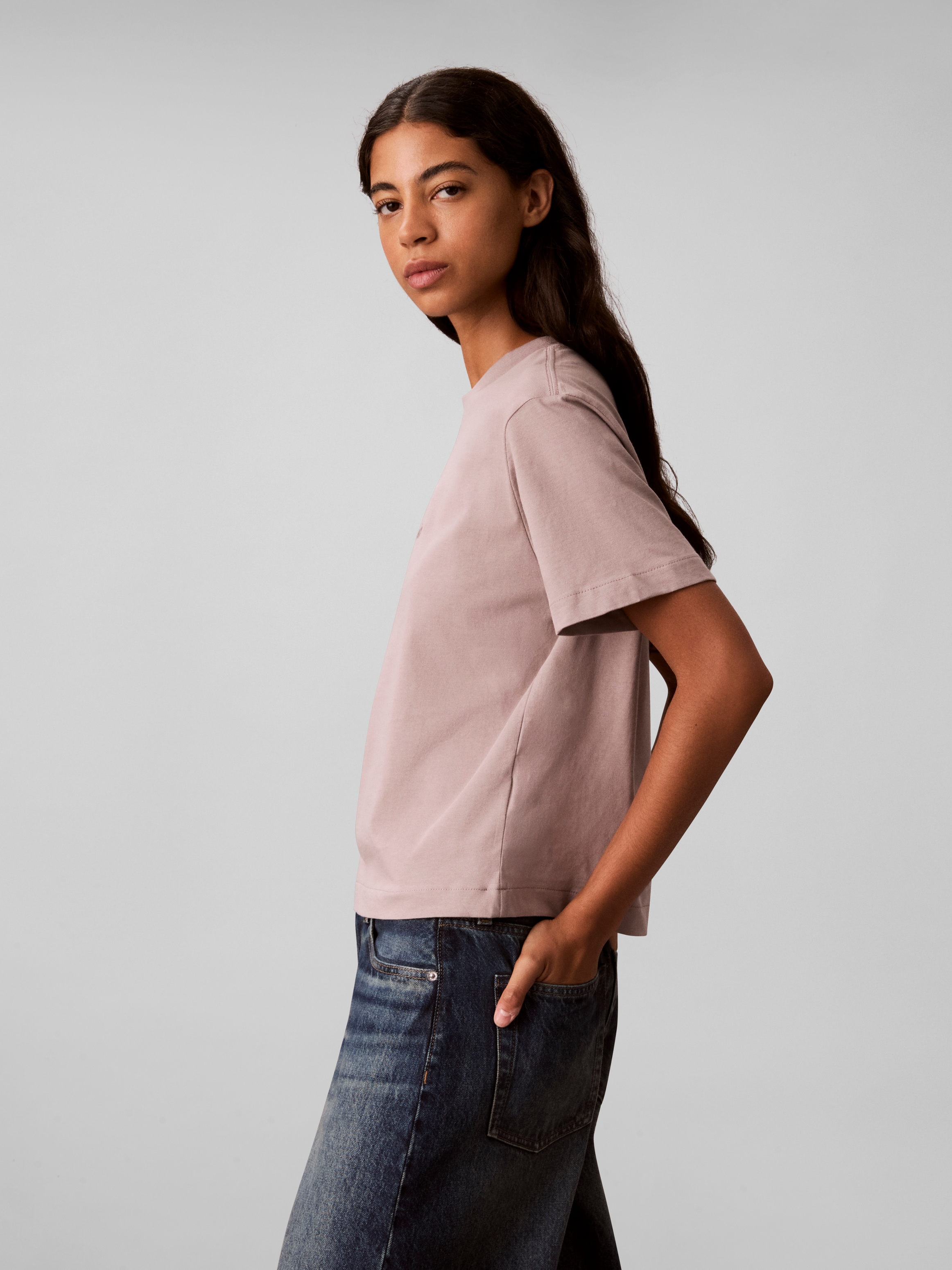 Calvin Klein Jeans T-Shirt »BOXY HAND DRAWN MONOLOGO TEE« Regular fit, Logoschriftzug