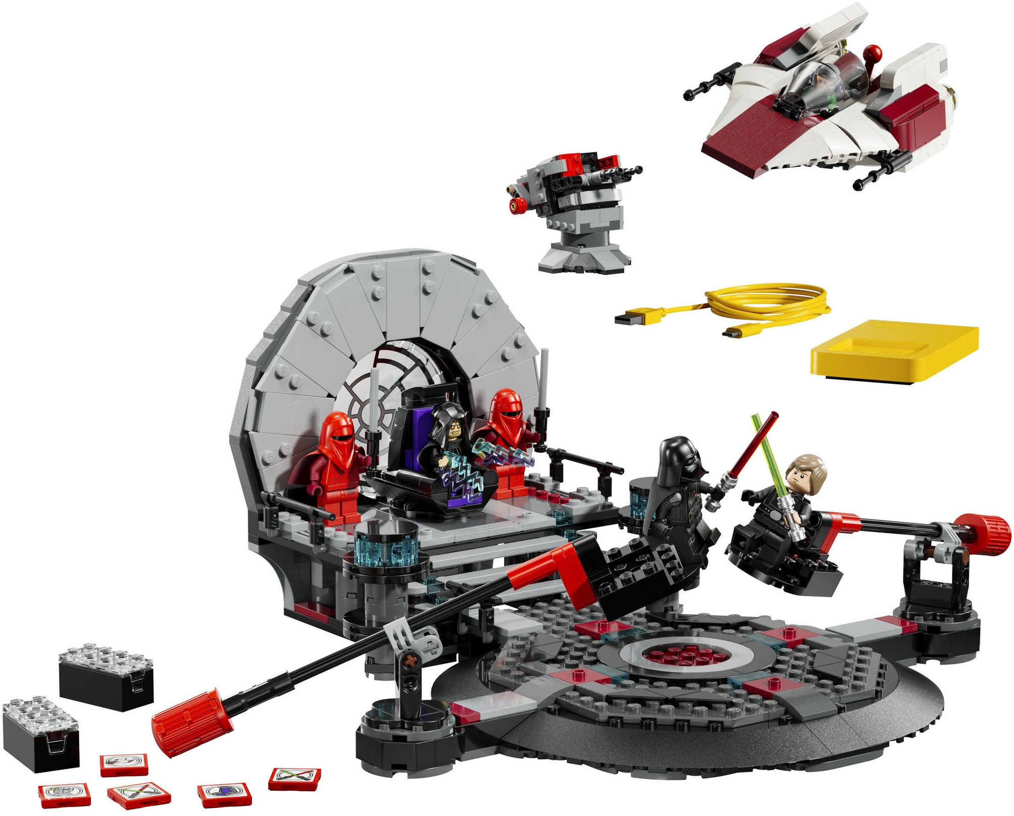 LEGO® Konstruktionsspielsteine »SMART Play: A-Wing und das Duell im Thronsaal (75427), LEGO Star Wars™« inklusive SMART Brick; mit Licht- und Soundeffekten