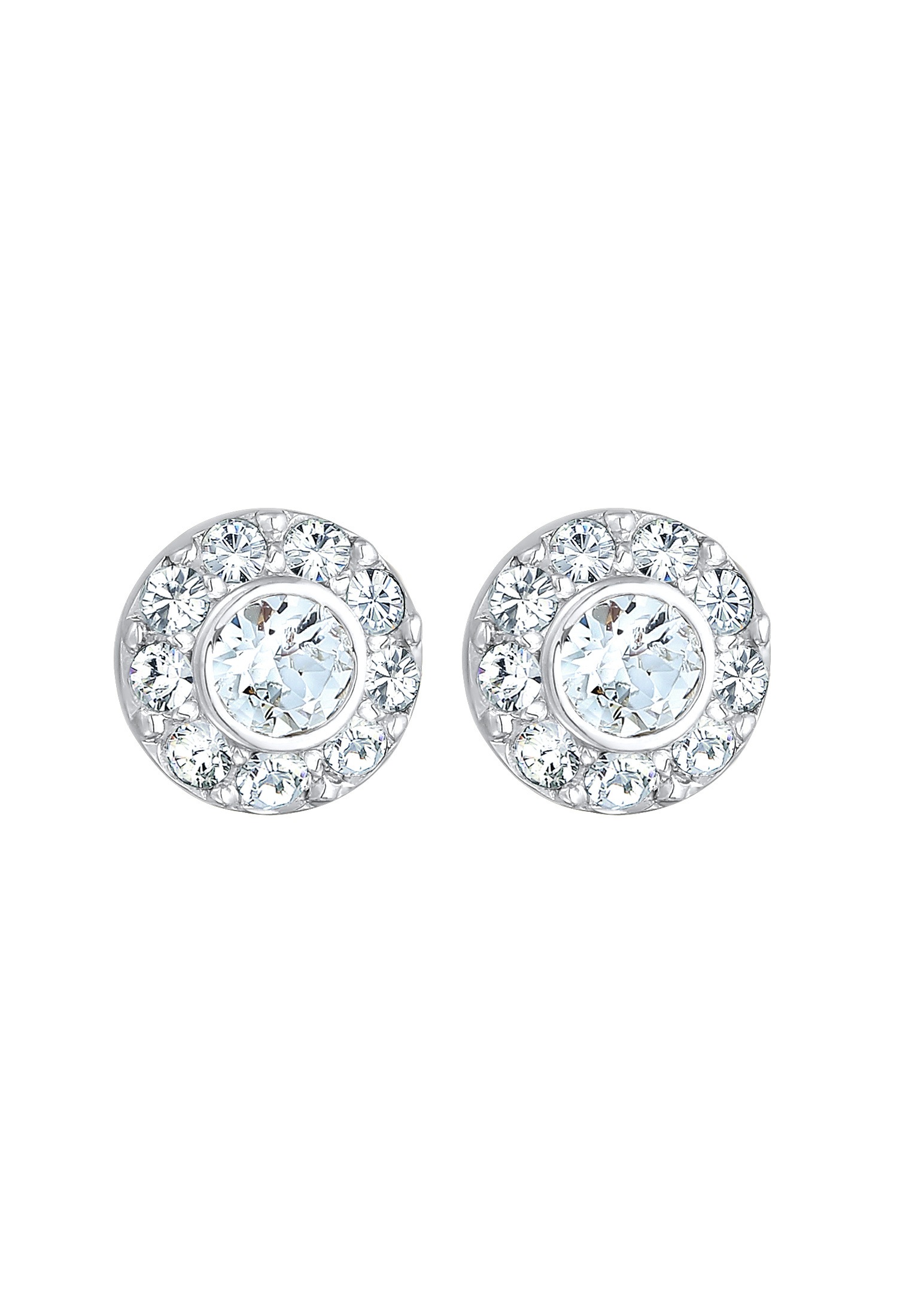 Elli Paar Ohrstecker »Ohrringe Rund Glamourös 925 Silber, mit Kristallen von Swarovski®«