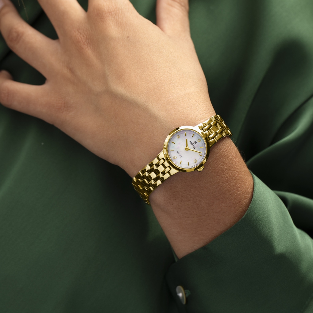 Festina Quarzuhr »Mademoiselle« Armbanduhr, Damenuhr, Edelstahlarmband, analog