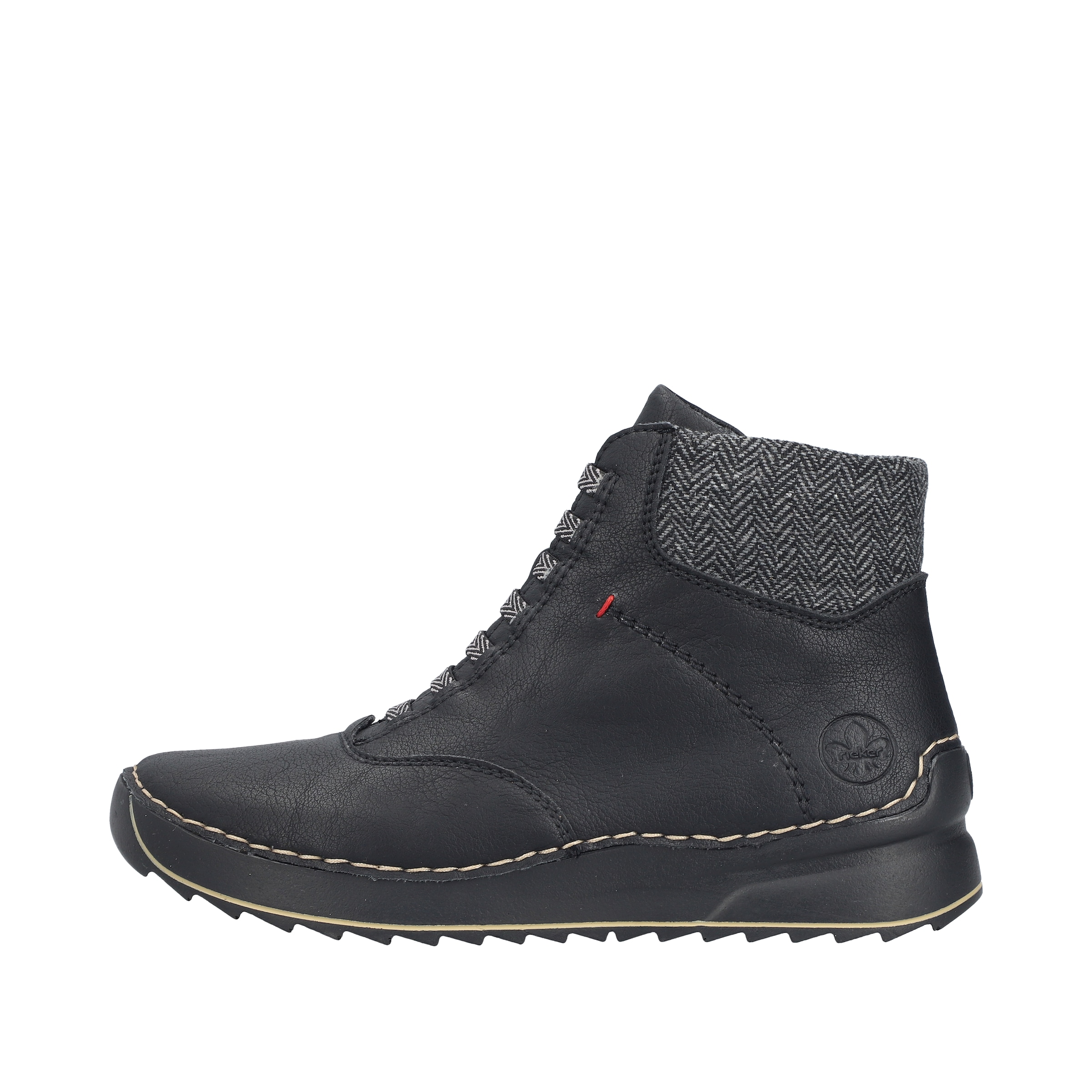 Rieker Schnürboots  Stiefelette, Plateauboots mit Profilsohle
