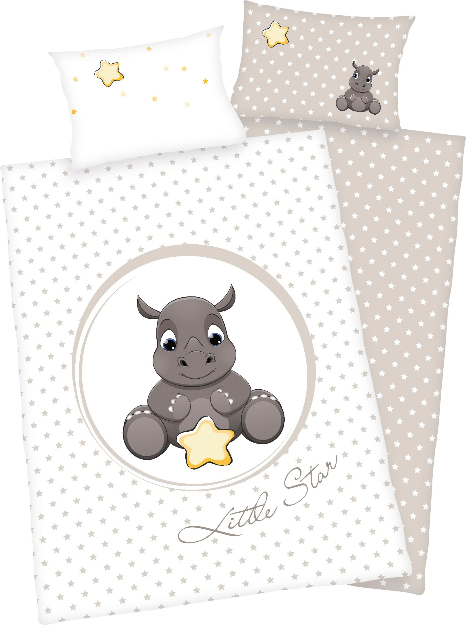 Baby Best Babybettwäsche »Süßes Nashorn«, mit niedlichem Motiv