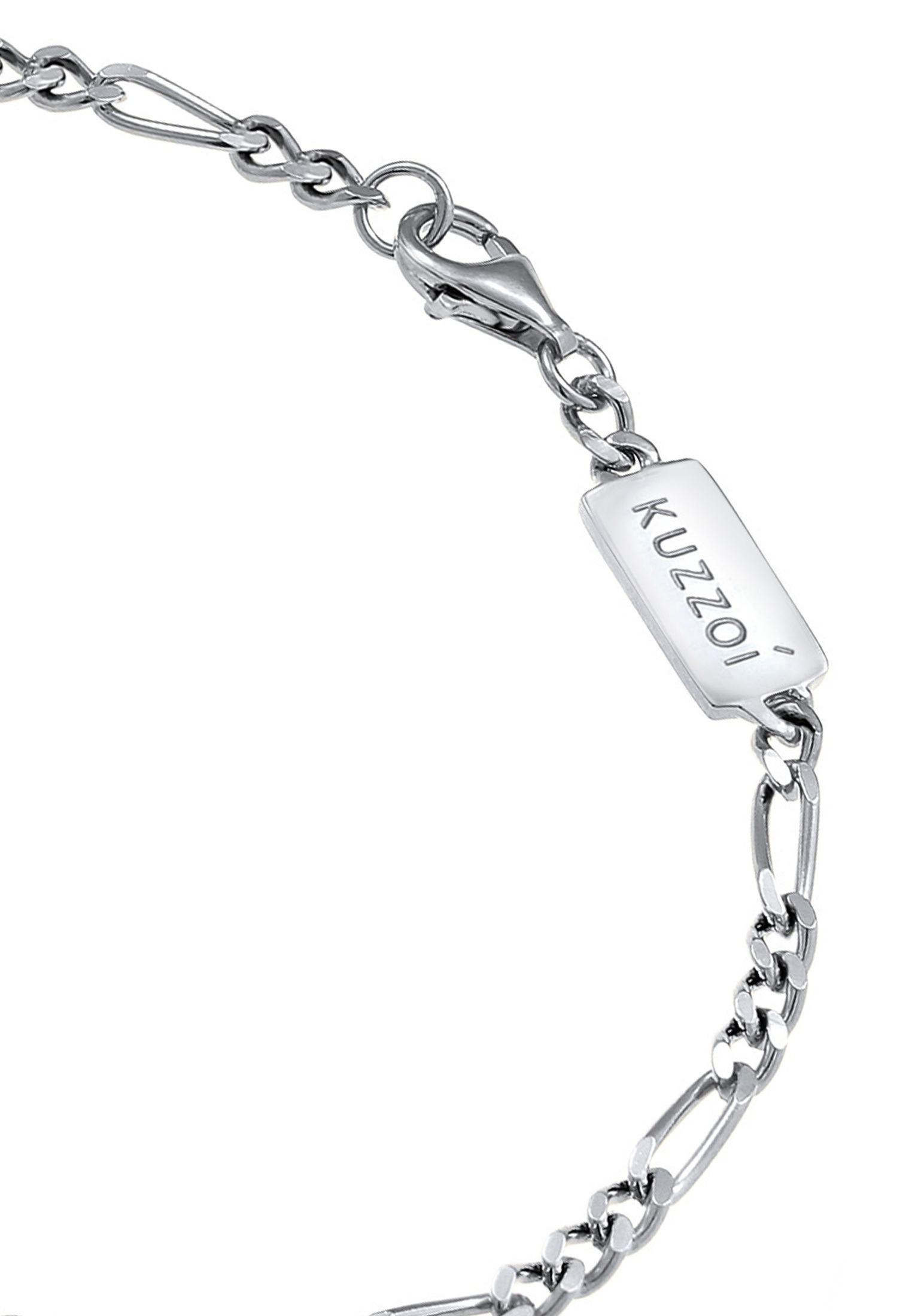 Kuzzoi Armkette »Armband Herren Figaro Massiv 925 Silber«