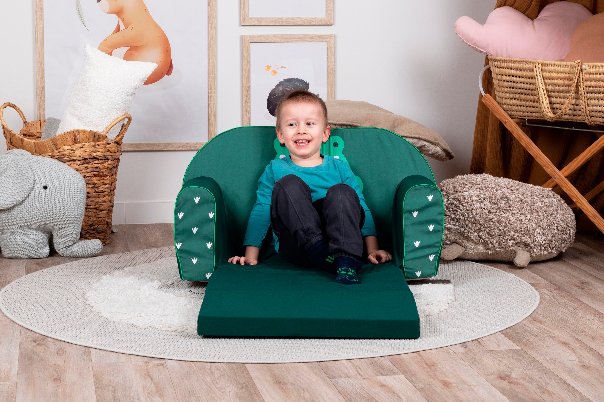 Knorrtoys® Sofa »Green frog« für Kinder; Made in Europe
