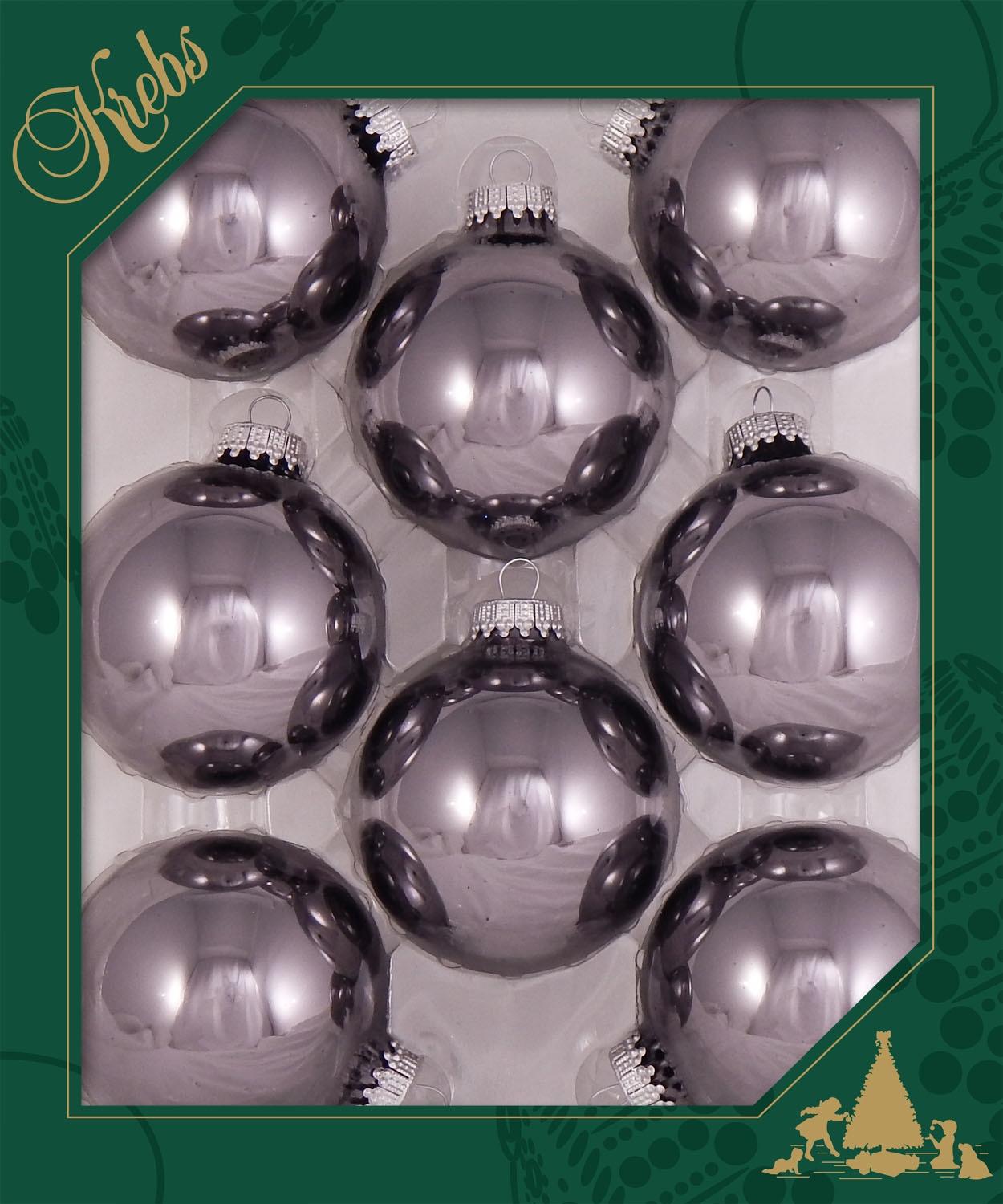 Krebs Glas Lauscha Weihnachtsbaumkugel »CBK60005, Weihnachtsdeko, Christbaumschmuck, Christbaumkugeln Glas«, (Set, 8 St.)