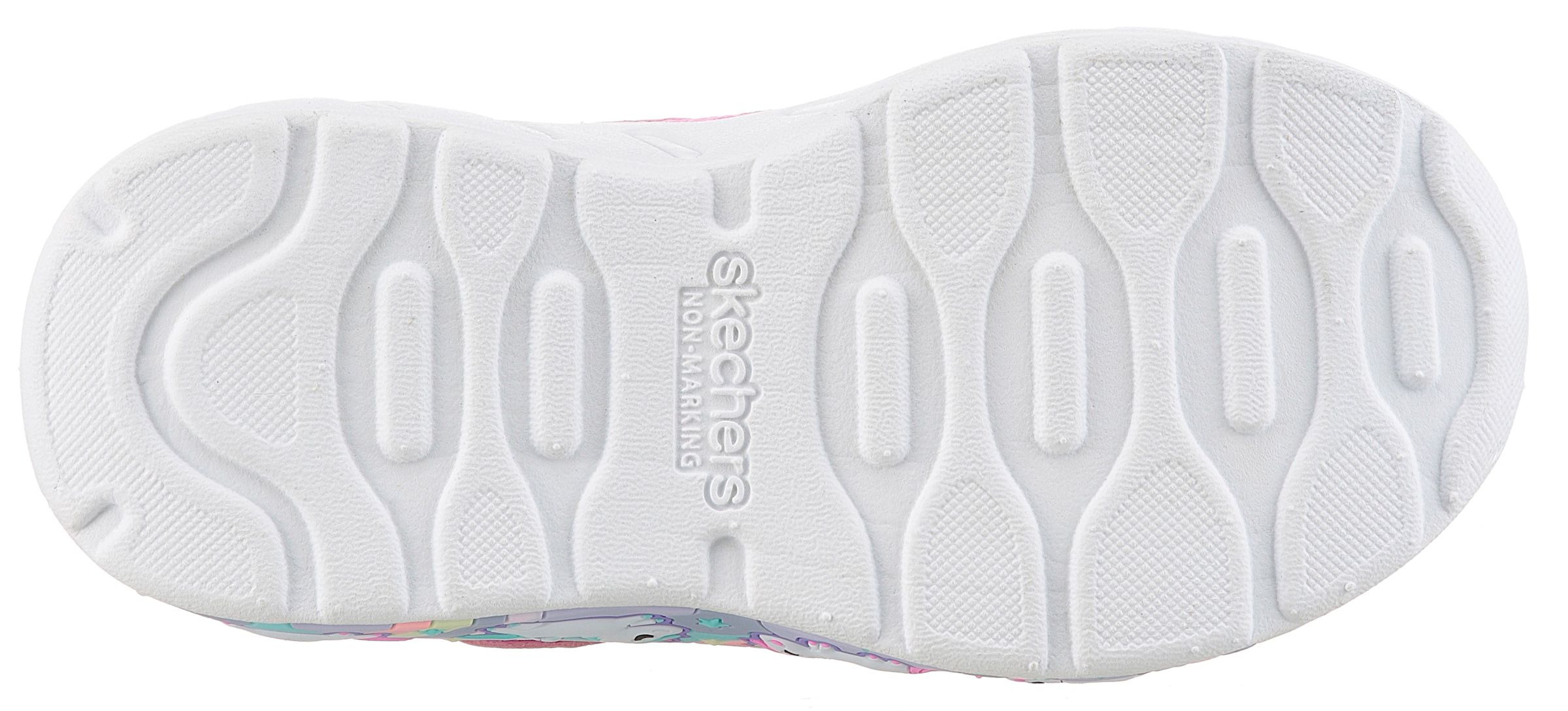 Skechers Lauflernschuh »PLAY SCENE-FUN SQUAD«, Sneaker mit bunten Motiven verziert, Größenschablone zum Download