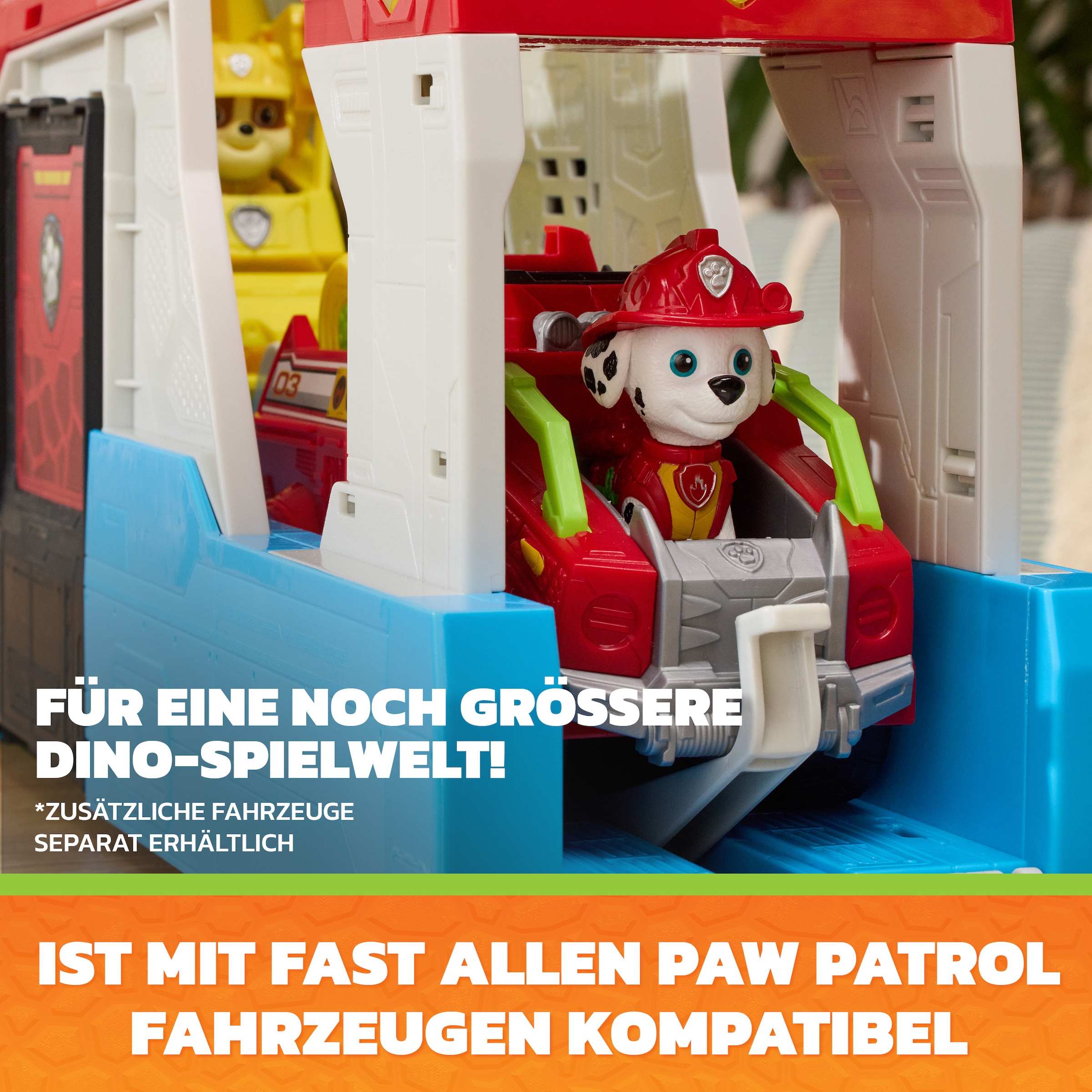 Spin Master Spielwelt »PAW Patrol: Der Dino Film, 2-in-1 Mobiles Dino-Hauptquartier« mit Licht- & Soundeffekten