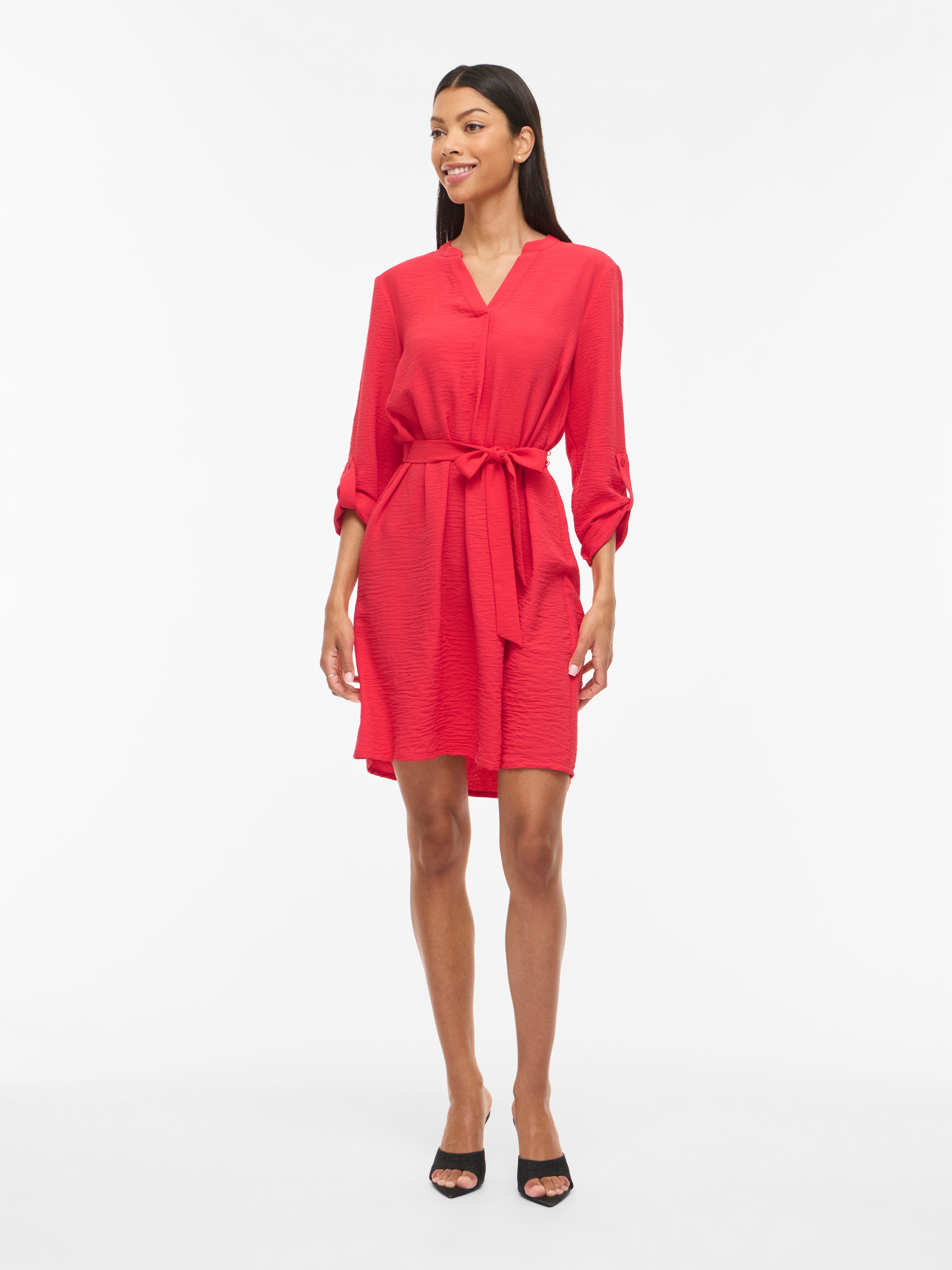 Vila Minikleid »VIJOSA 3/4 V-NECK DRESS« Sommerkleid,