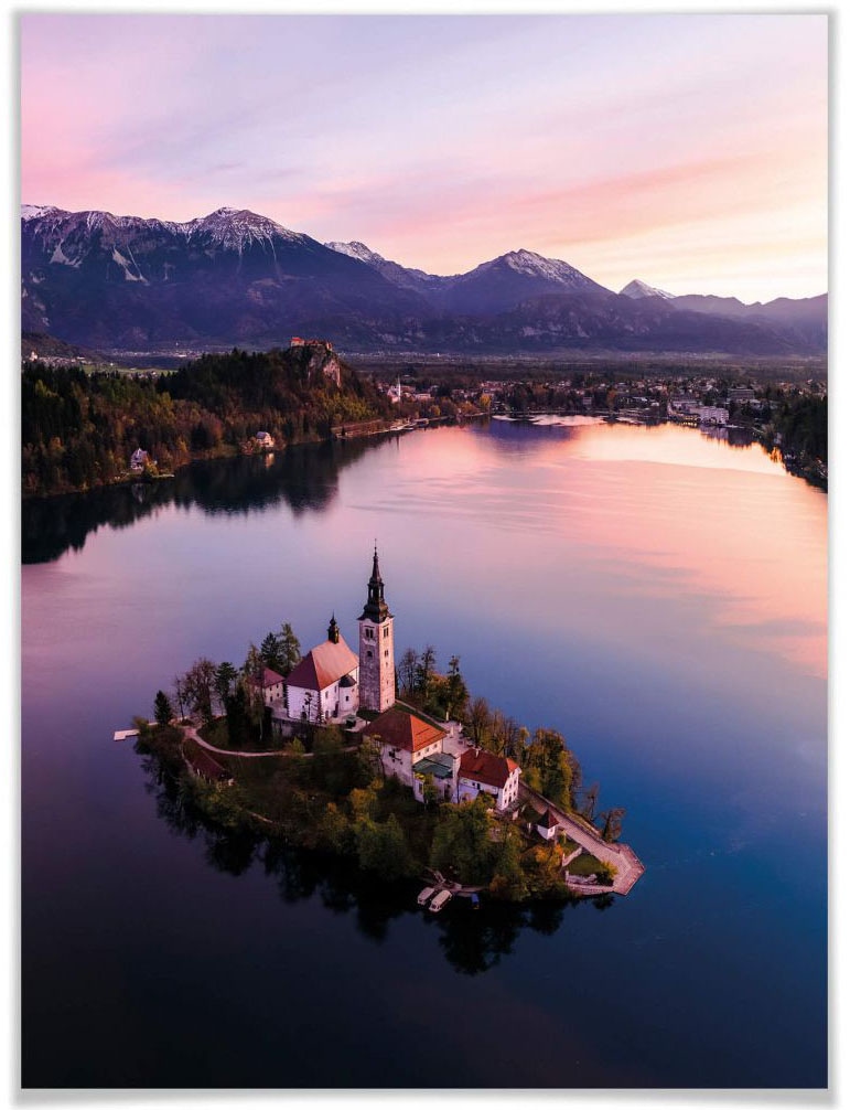 Wall-Art Poster »Bleder See Slowenien«, Landschaften, (1 St.), Poster,  Wandbild, Bild, Wandposter bestellen online bei OTTO