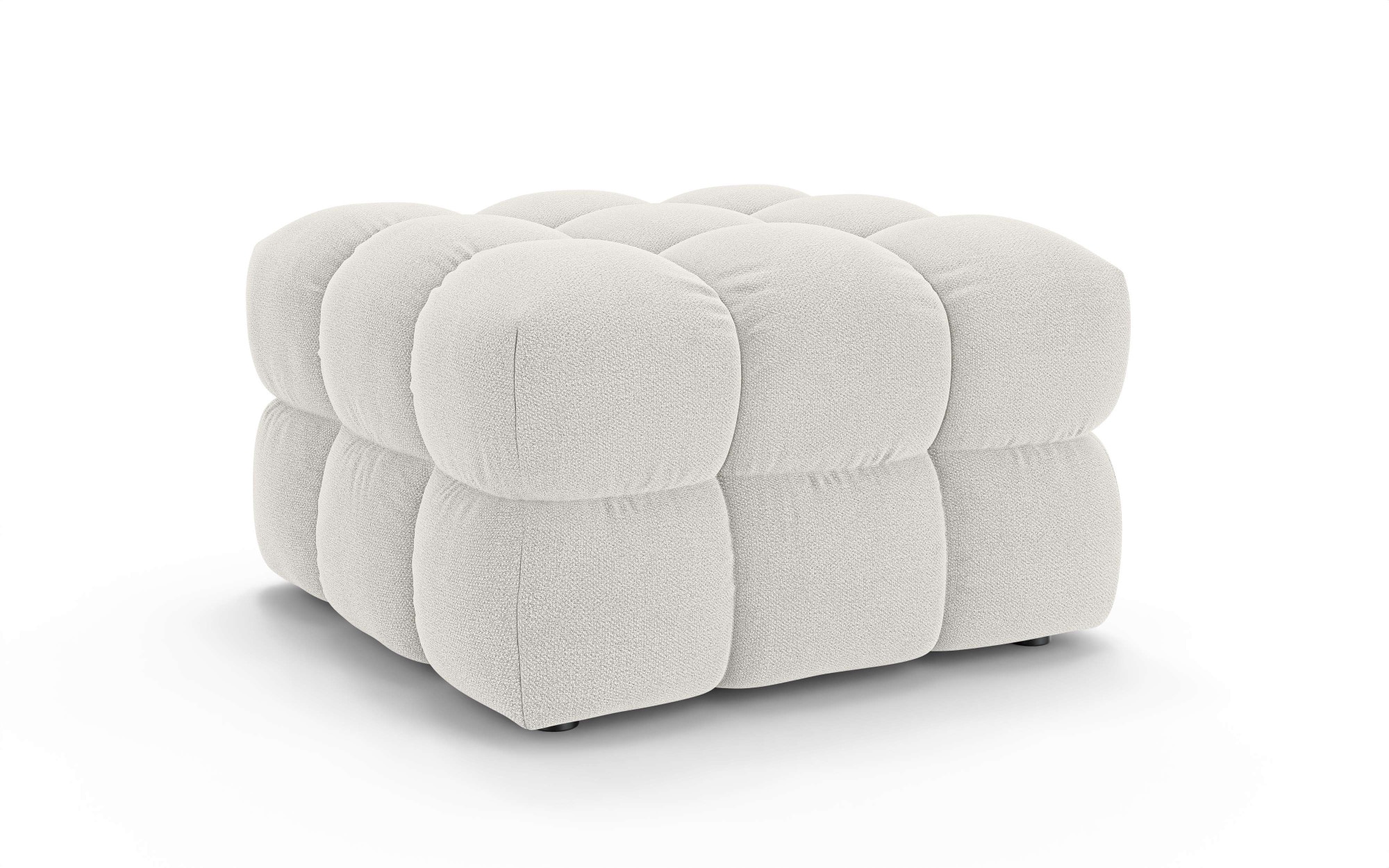 s.Oliver Polsterhocker »COBBO Sitzhocker Bubble-Optik, Maße B/T/H: 80/80/48 cm«, passend zum Sofa, moderne Steppung und hoher Sitzkomfort