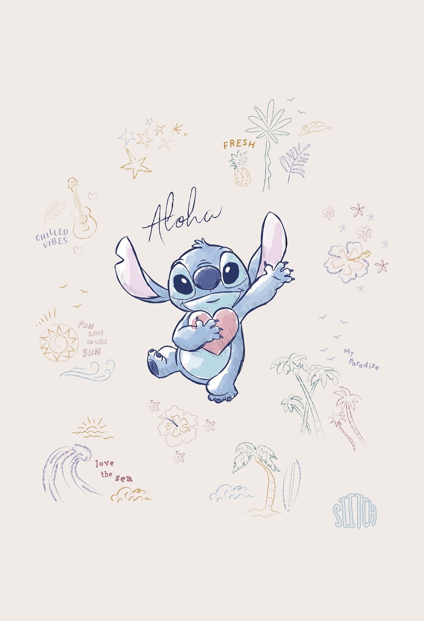 Komar Leinwandbild »Disney Lilo and Stitch In the Sun«, Disney, (1 St.), 60 x 90 cm (Breite x Höhe) - Kinderzimmer, Dekoration