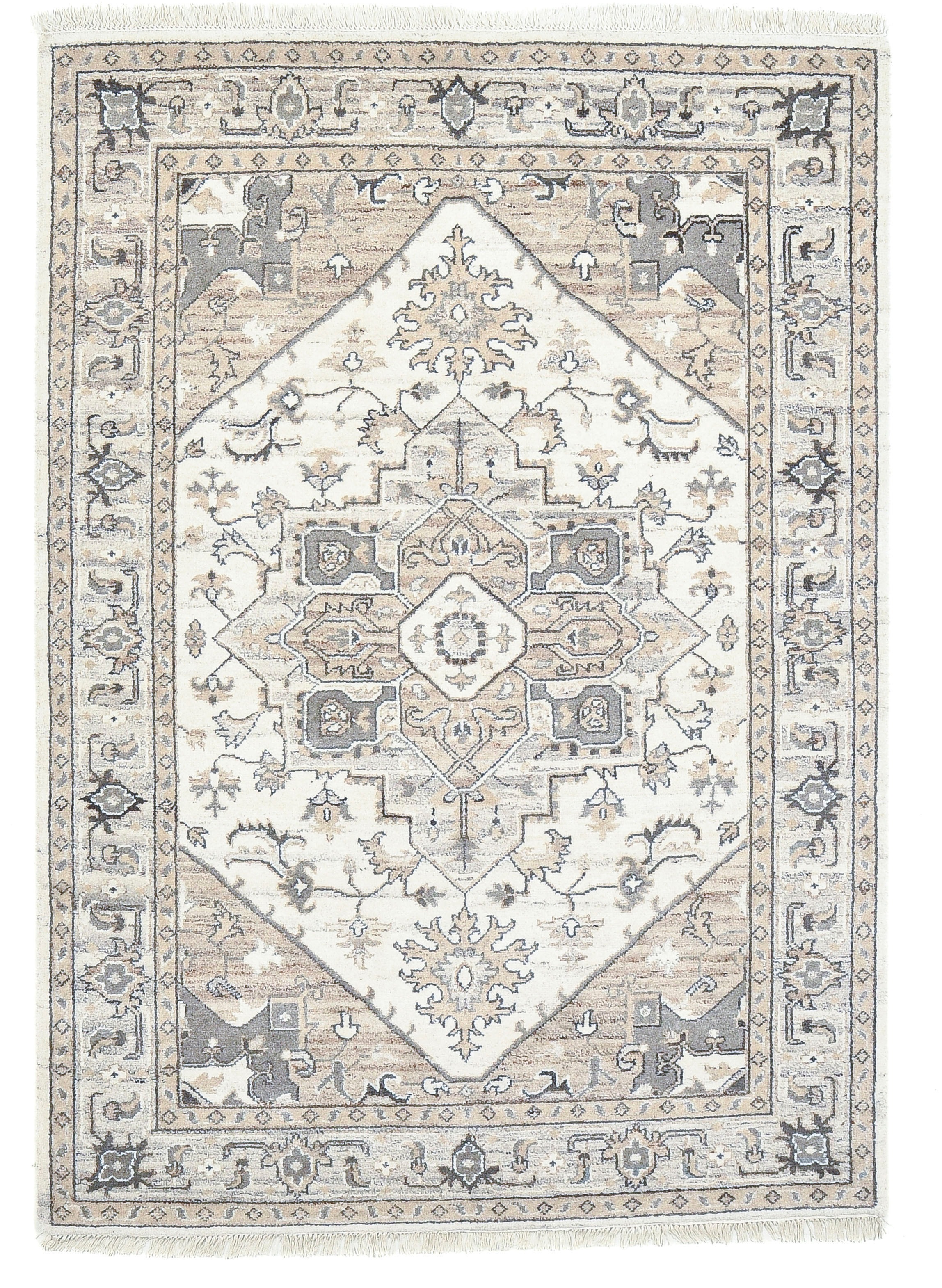 THEKO Wollteppich »Versian 877«, rechteckig, 10 mm Höhe, handgeknüpft, reine Wolle, orientalisches Design