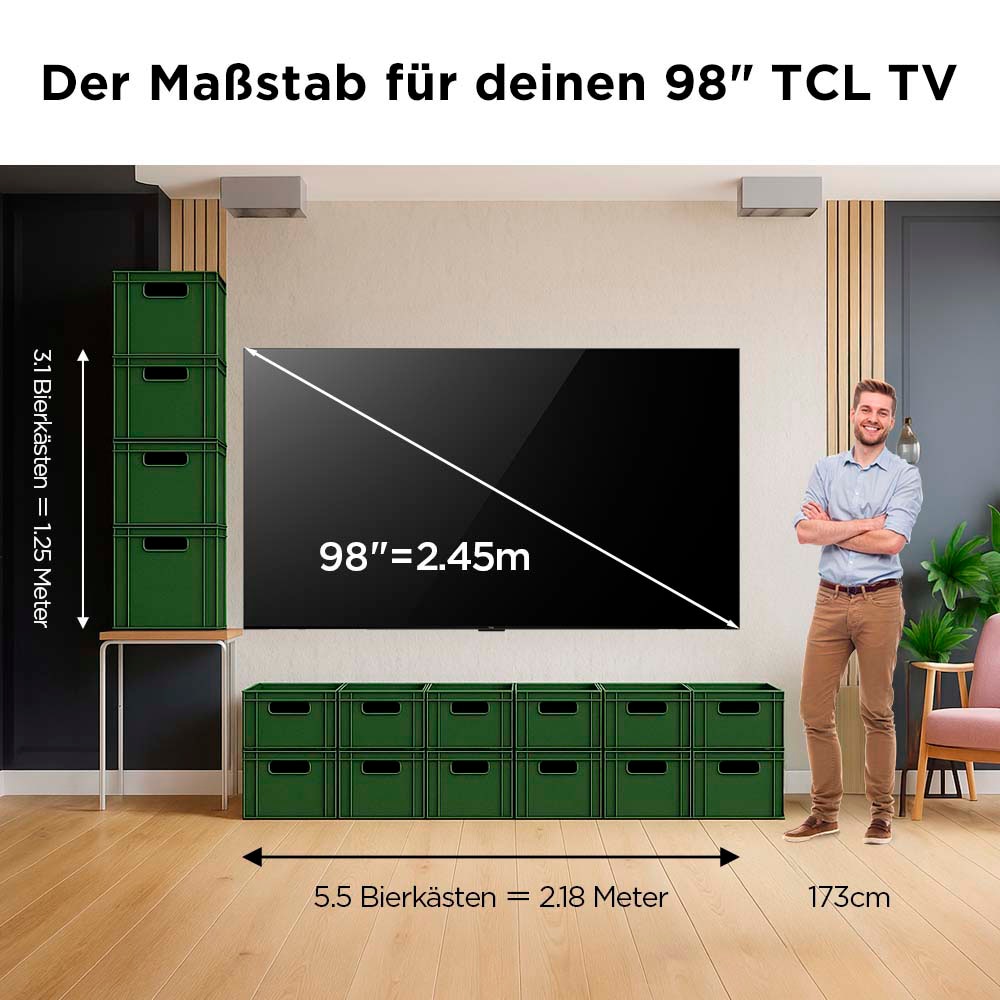 TCL Mini-LED-Fernseher »98Q6CX7«, 4K Ultra HD, Smart-TV-Google TV
