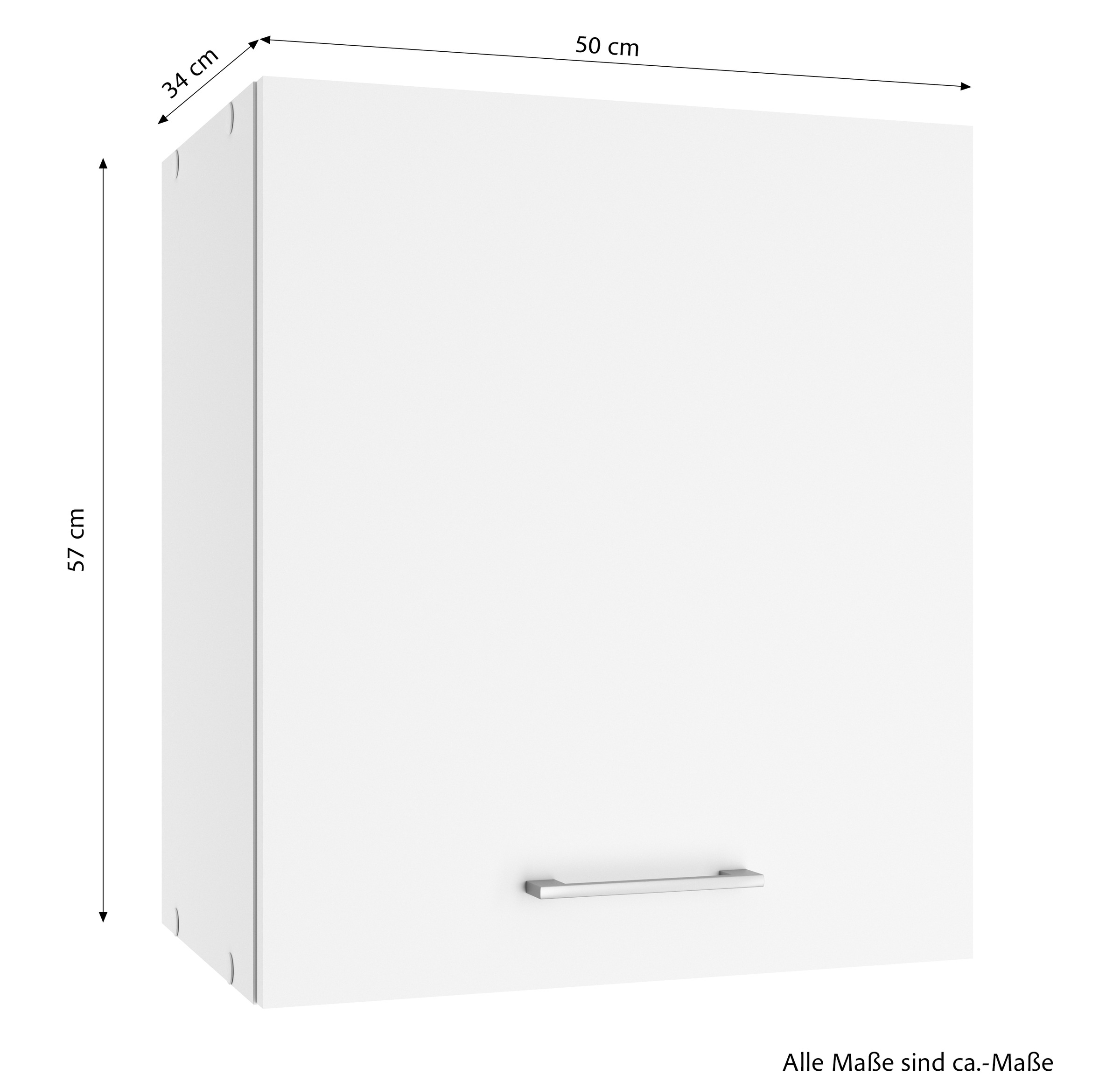 KOCHSTATION Hängeschrank »KS-Milan« Hängeschrank 50 cm, matte oder hochglänzende Fronten