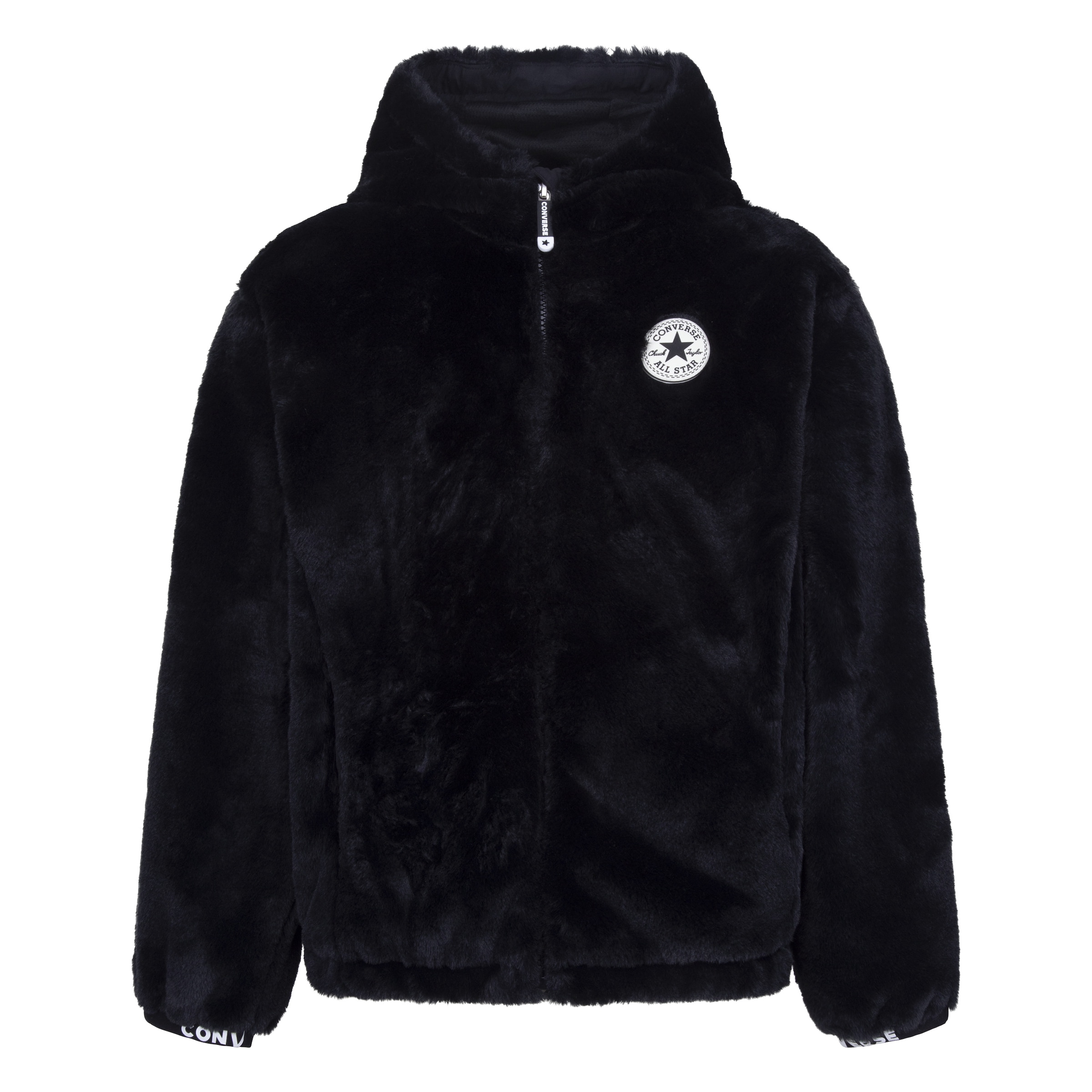 Converse Outdoorjacke »FAUX FUR JKT - für Kinder«, mit Kapuze