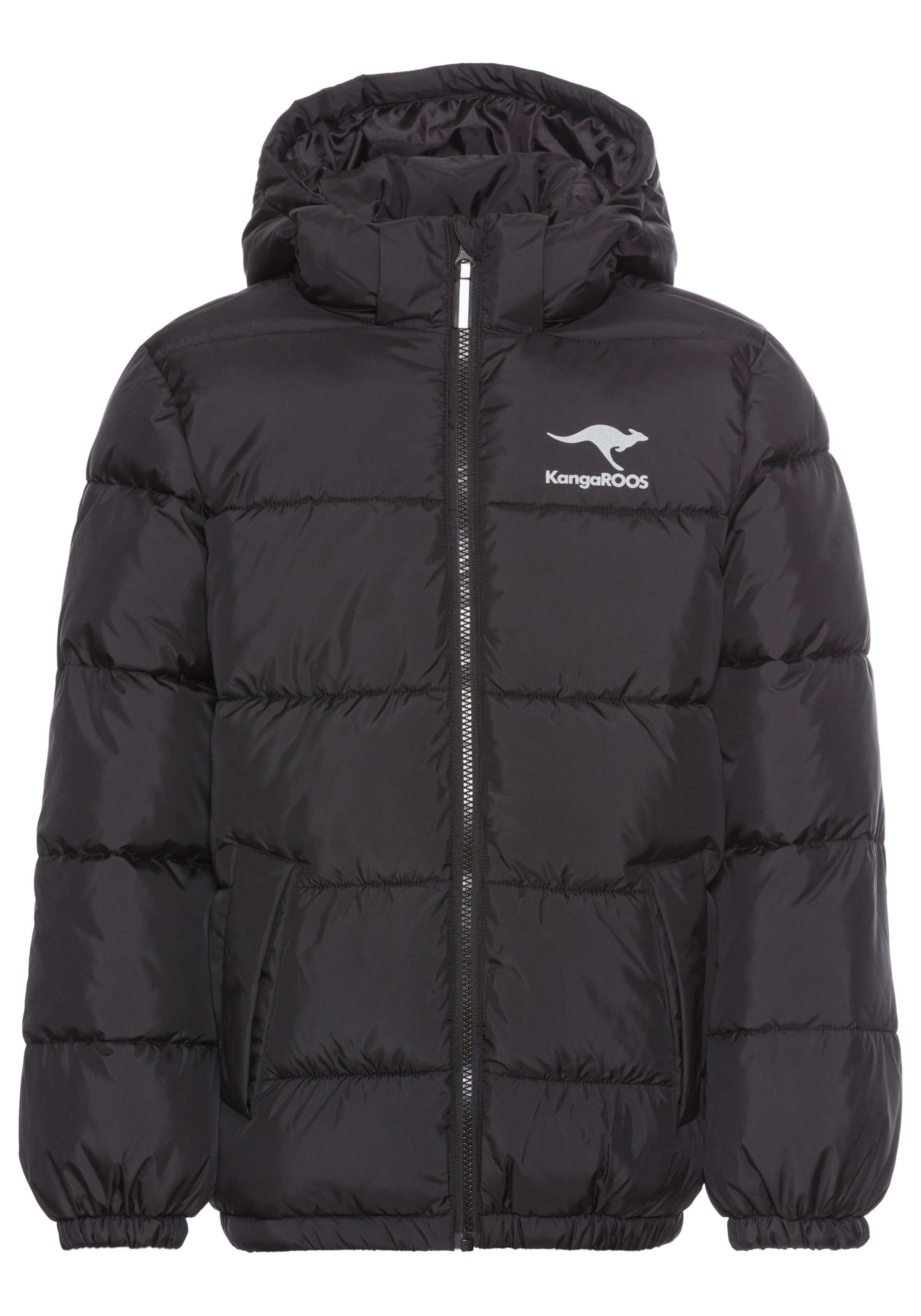 KangaROOS Winterjacke », Outdoor Steppjacke«, mit Kapuze, mit reflektierendem Logo-Print