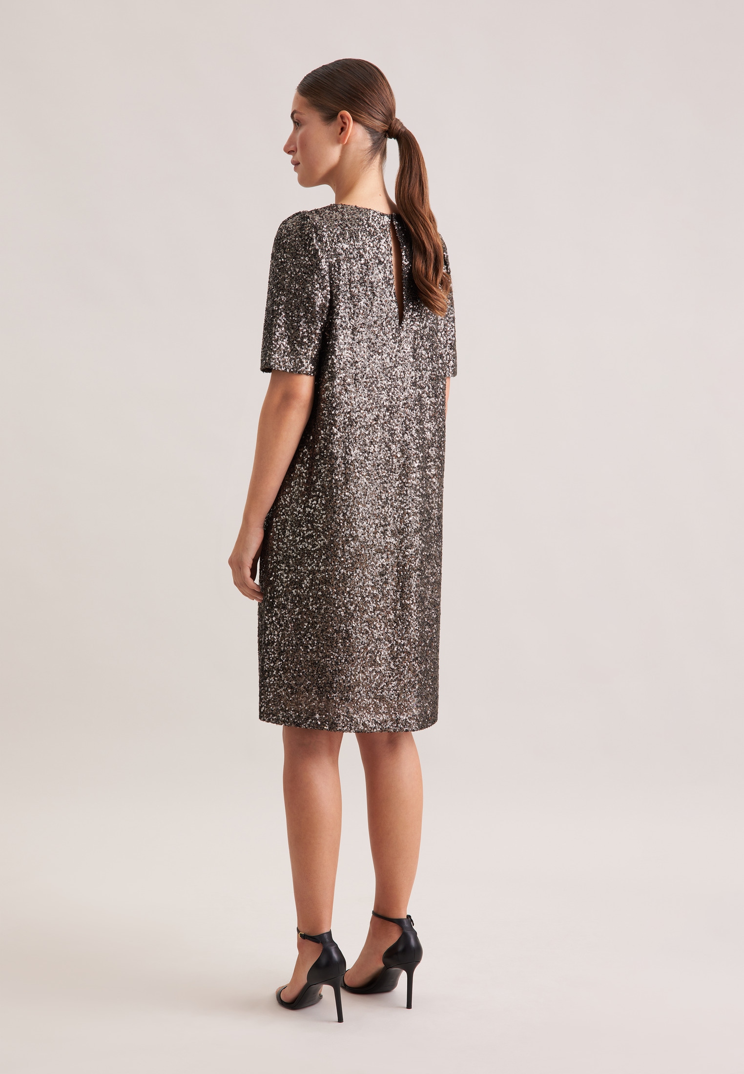 seidensticker Sommerkleid 1/2 Rundhals Pailletten