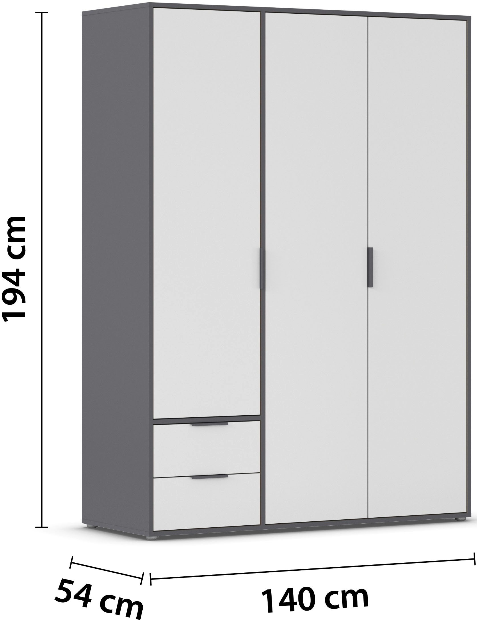 INOSIGN BY RAUCH Kleiderschrank »Schrank Garderobe Schlafzimmer Stauraum PAULLY TOPSELLER Wäscheschrank«, (mit 3 unterschiedlichen Griff-Varianten), OTTOS CHOICE 3 Griffvarianten MADE IN GERMANY