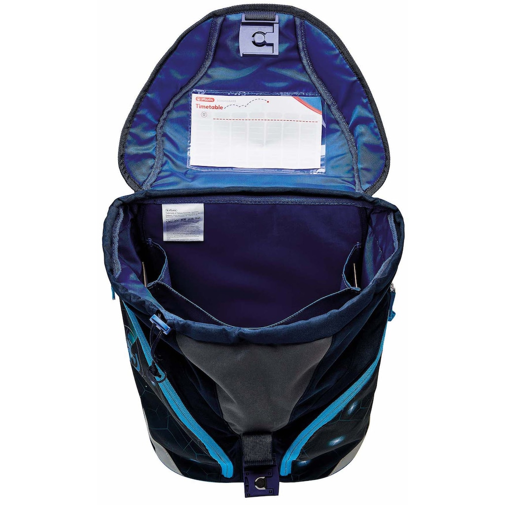 Herlitz Schulrucksack »SoftLight Plus, Space Boy«, Reflektoren-Floureszierende Flächen, mit 2 abnehmbaren Applikationen