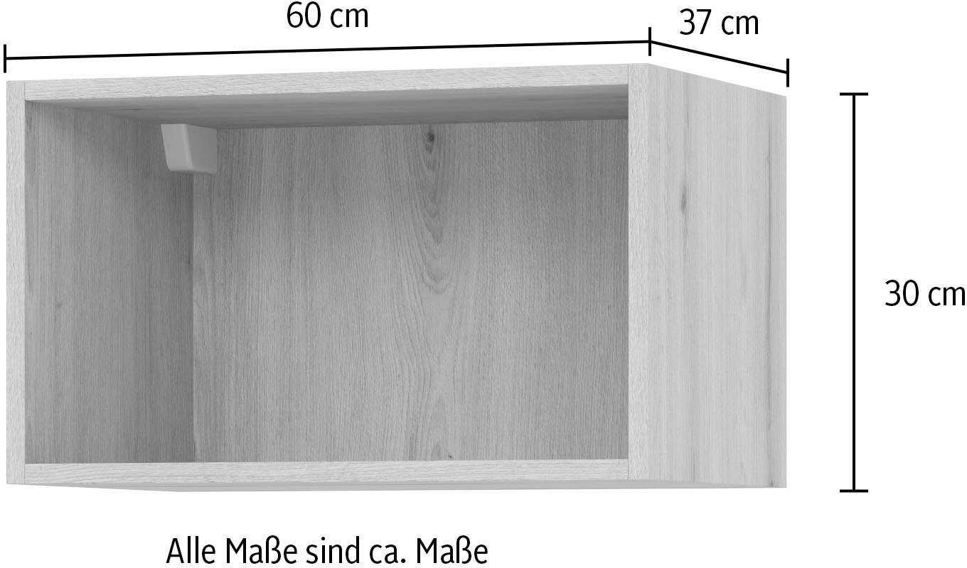 KOCHSTATION Hängeschrank »"KS-Scafa"« in meheren Breiten, Höhe 30 cm, wahlweise Türschlag rechts oder links
