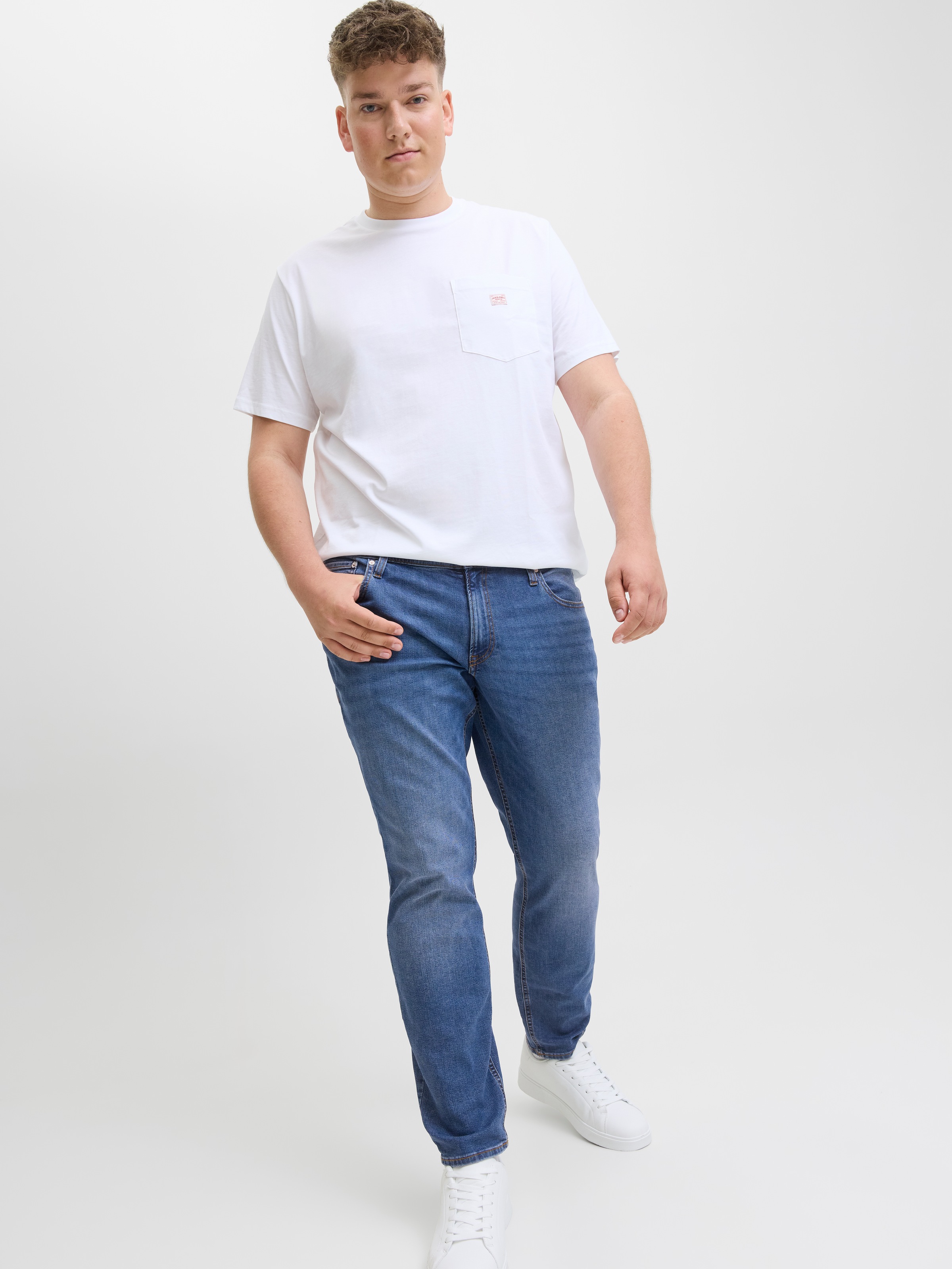 Jack & Jones PlusSize Slim-fit-Jeans »JJIGLENN JJORIGINAL MF 071 NOOS PLS«