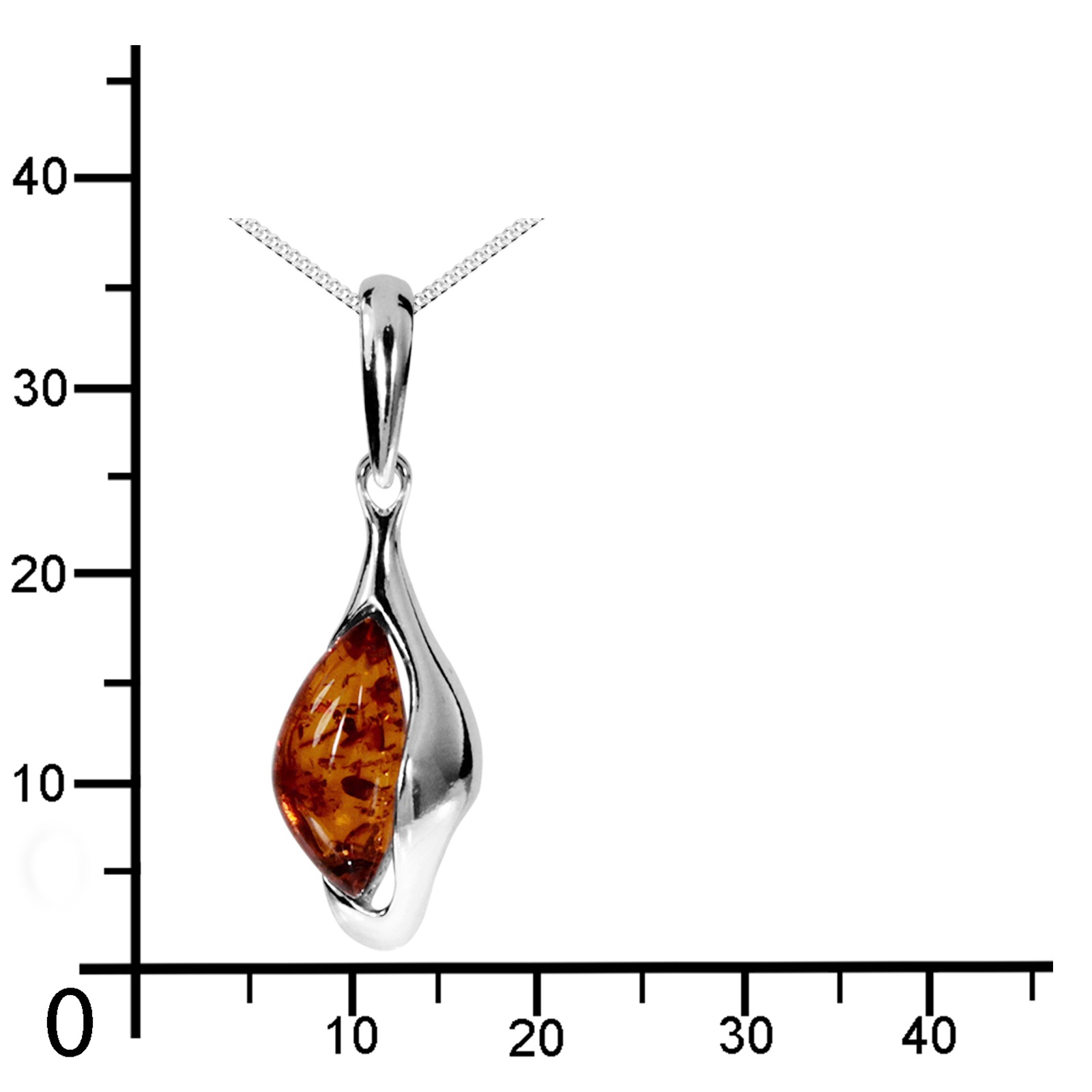 OSTSEE-SCHMUCK Kette mit Anhänger »- Gitte - Silber 925/000 - Bernstein«