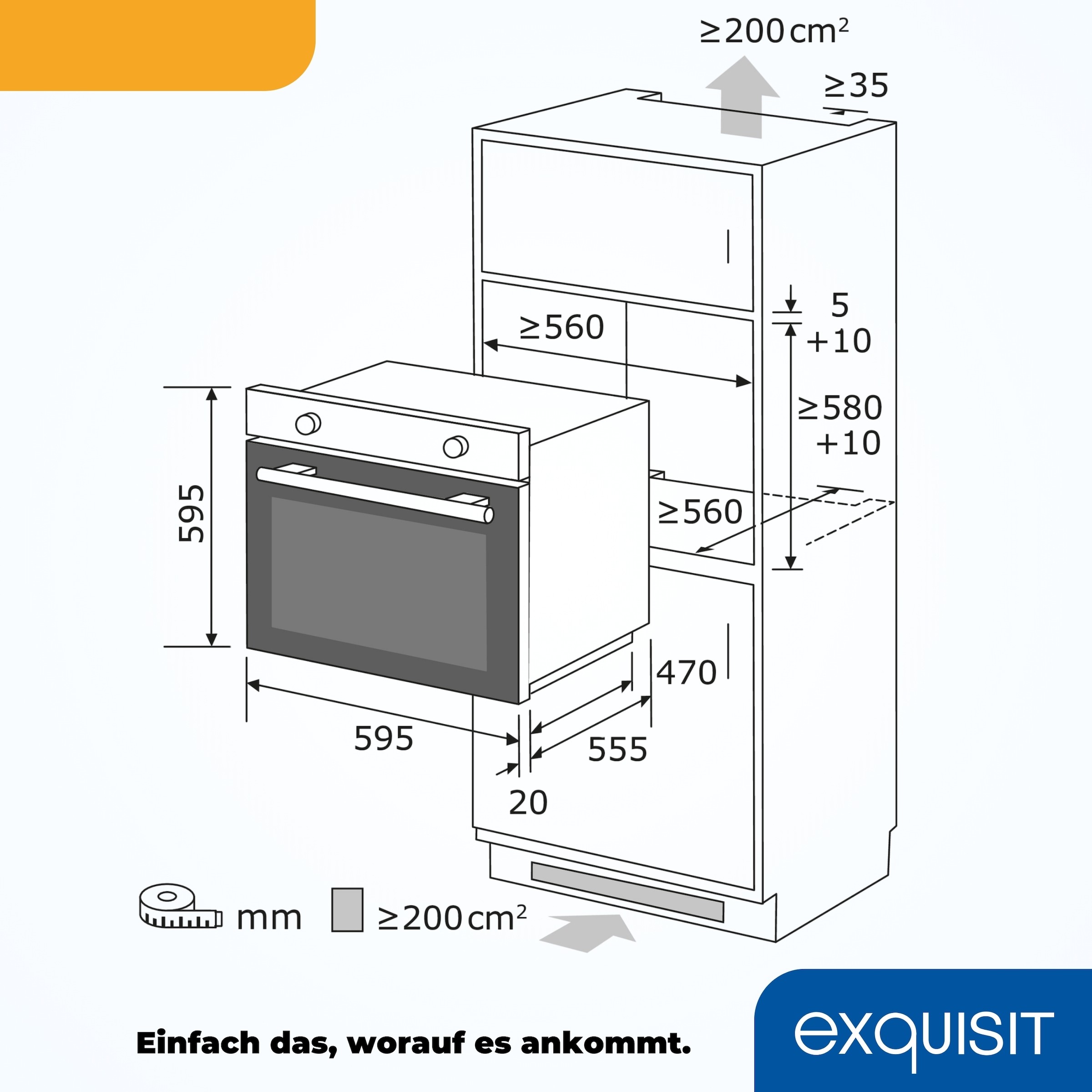 exquisit Einbaubackofen »EBE367-U-120 mattschwarz« Perfekt für den Alltag – einfach backen, grillen &  Aufläufe genießen!