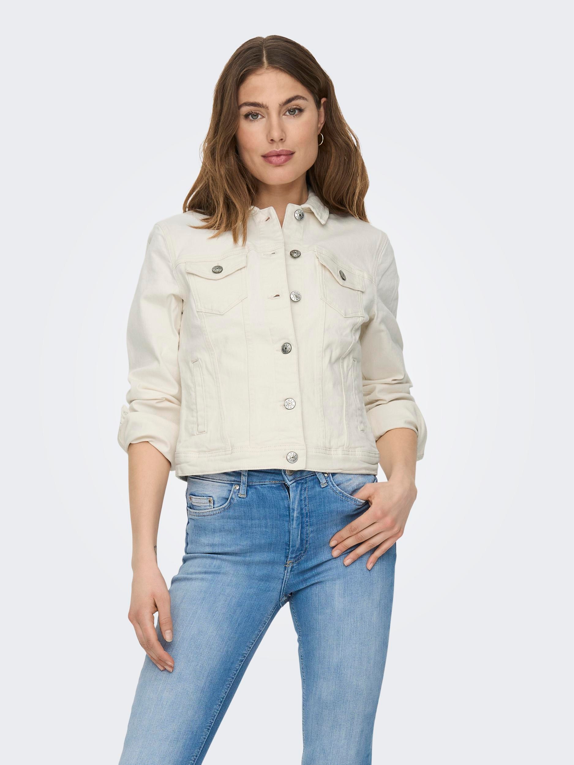 Jeansjacke »ONLTIA DNM JACKET COL PIM NOOS«, in kurzer Form