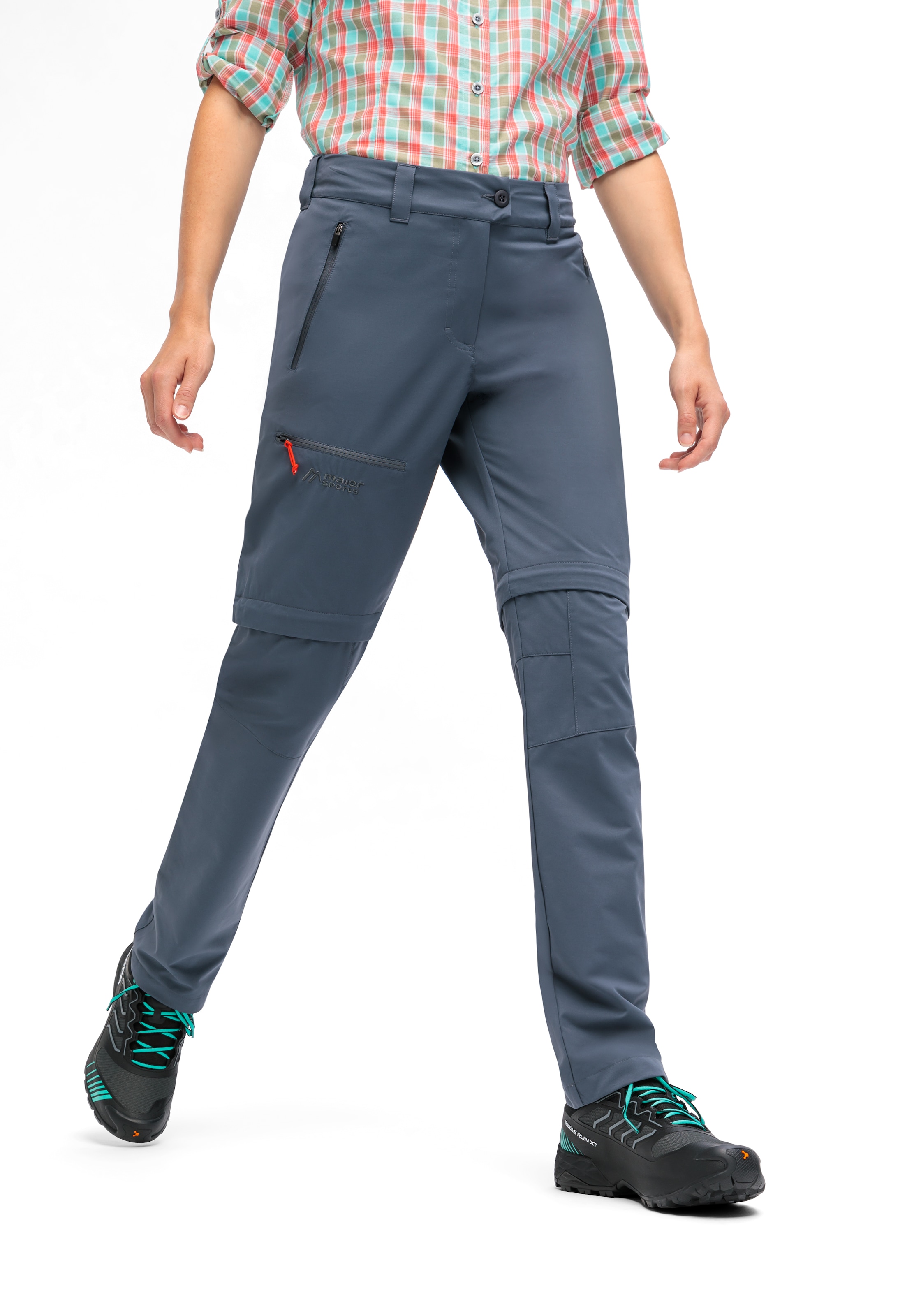Maier Sports Outdoorhose »Nata Zip Loop«, Damen Wanderhose, Zip-Off Funktionshose, 3 Taschen, Regular Fit